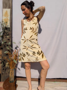 Botanical Bamboo Velour Mini Dress ~ S