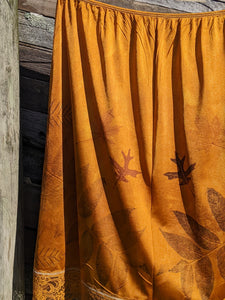 Vintage Lace Petticoat Skirt ~ Autumn Orange ~ L