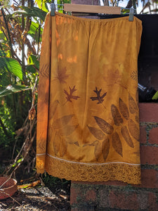 Vintage Lace Petticoat Skirt ~ Autumn Orange ~ L
