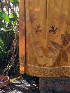 Vintage Lace Petticoat Skirt ~ Autumn Orange ~ L