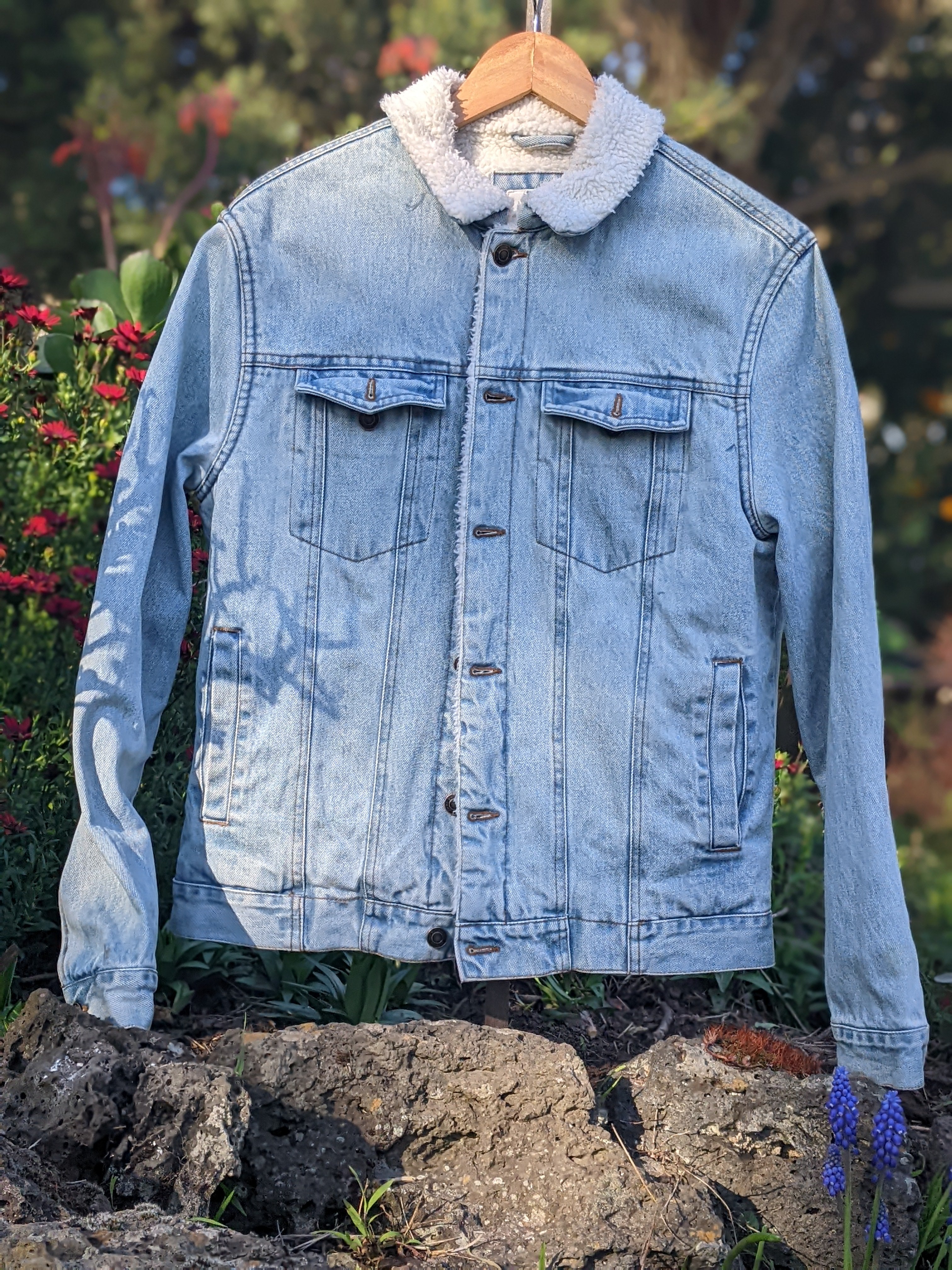 Cyanotype Denim Jacket ~ Mandrake Root
