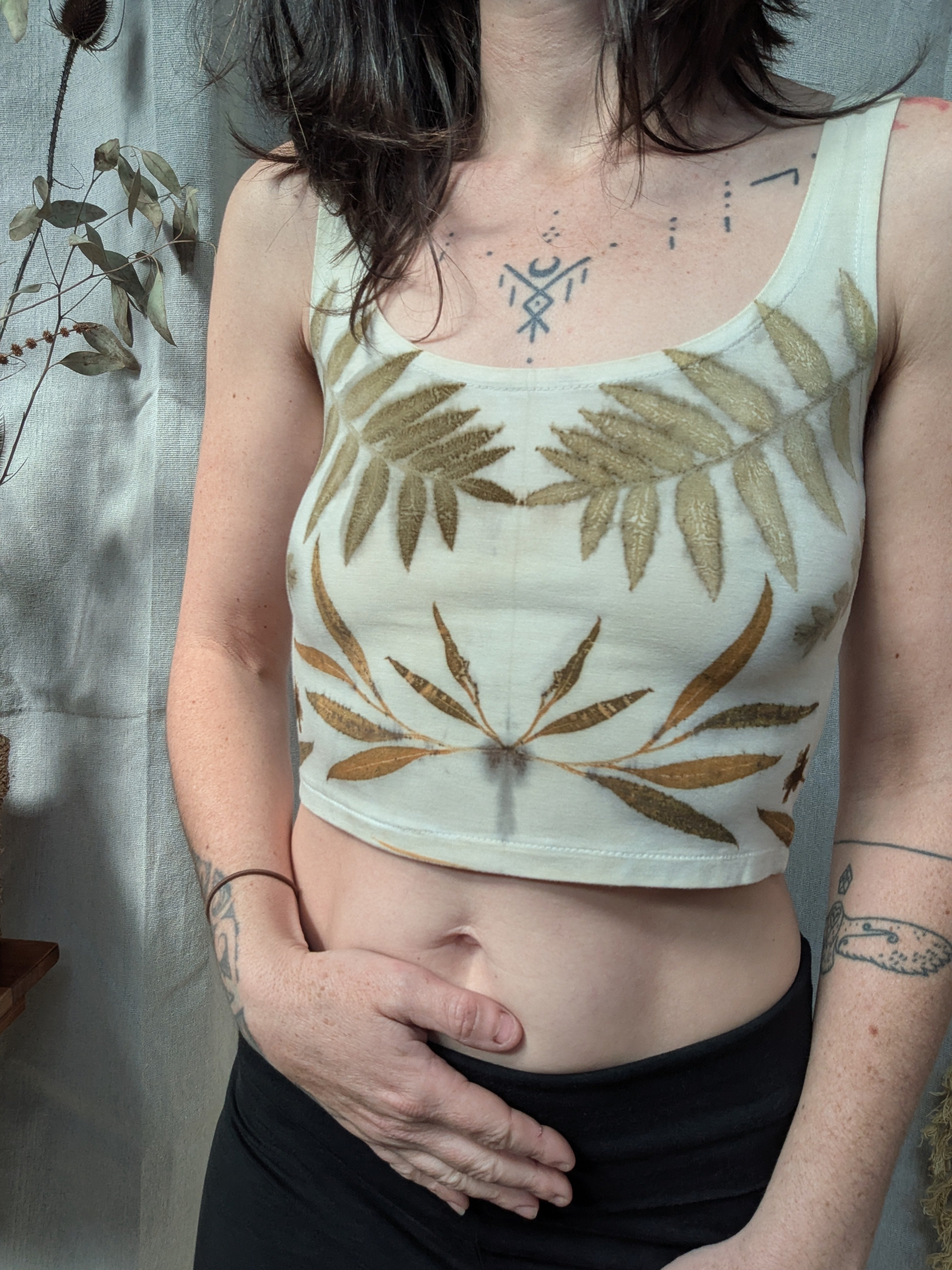 Bamboo Crop Top ~ Pearl