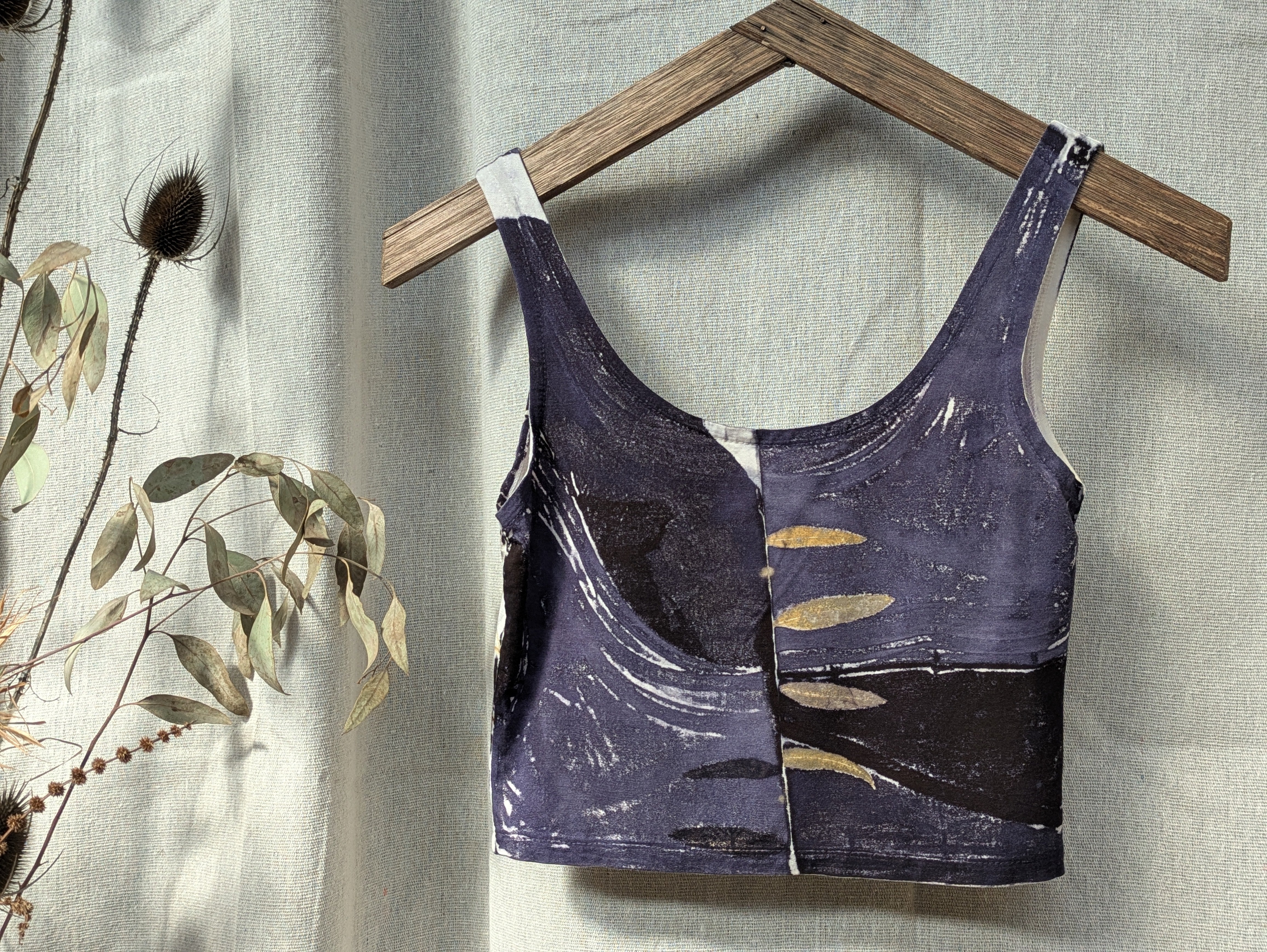 Bamboo Crop Top ~ Marigold Pearl