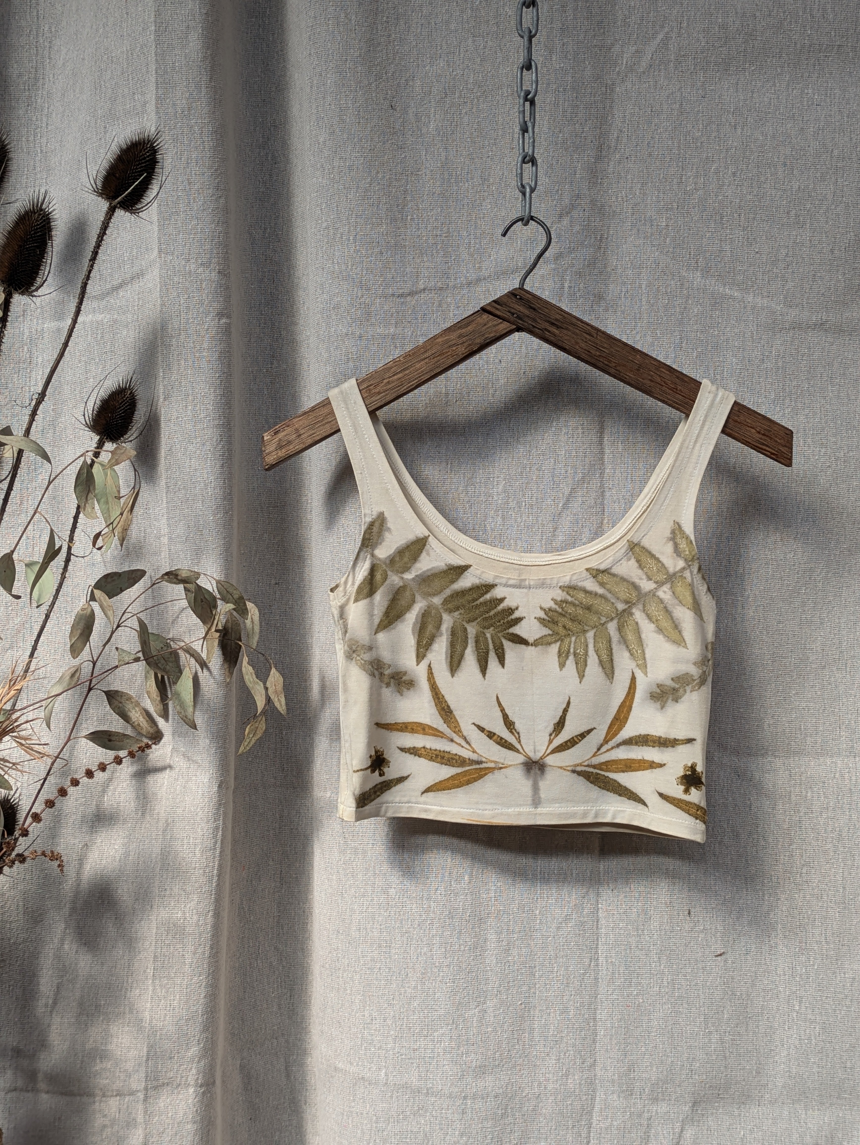Bamboo Crop Top ~ Pearl