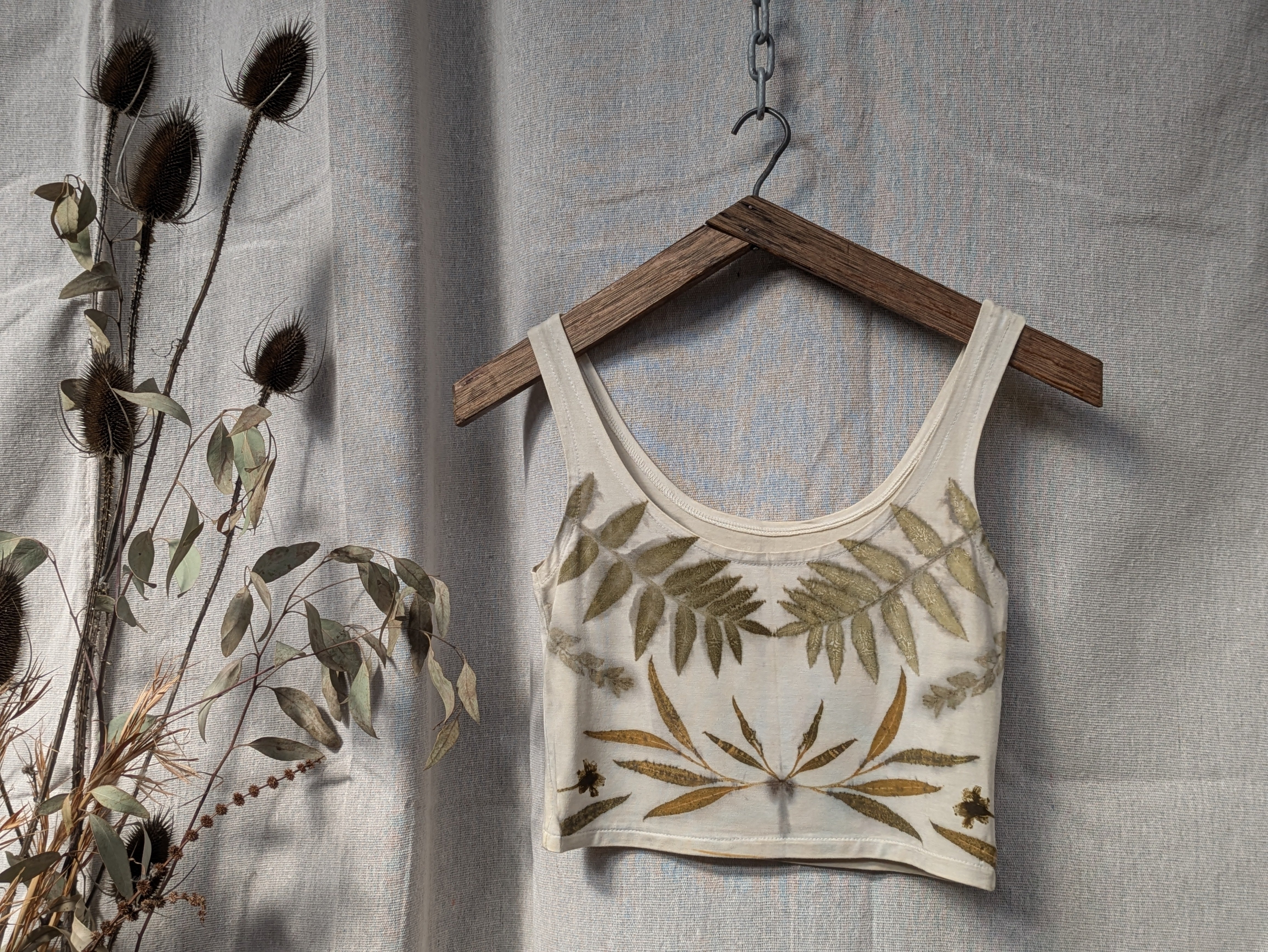 Bamboo Crop Top ~ Pearl