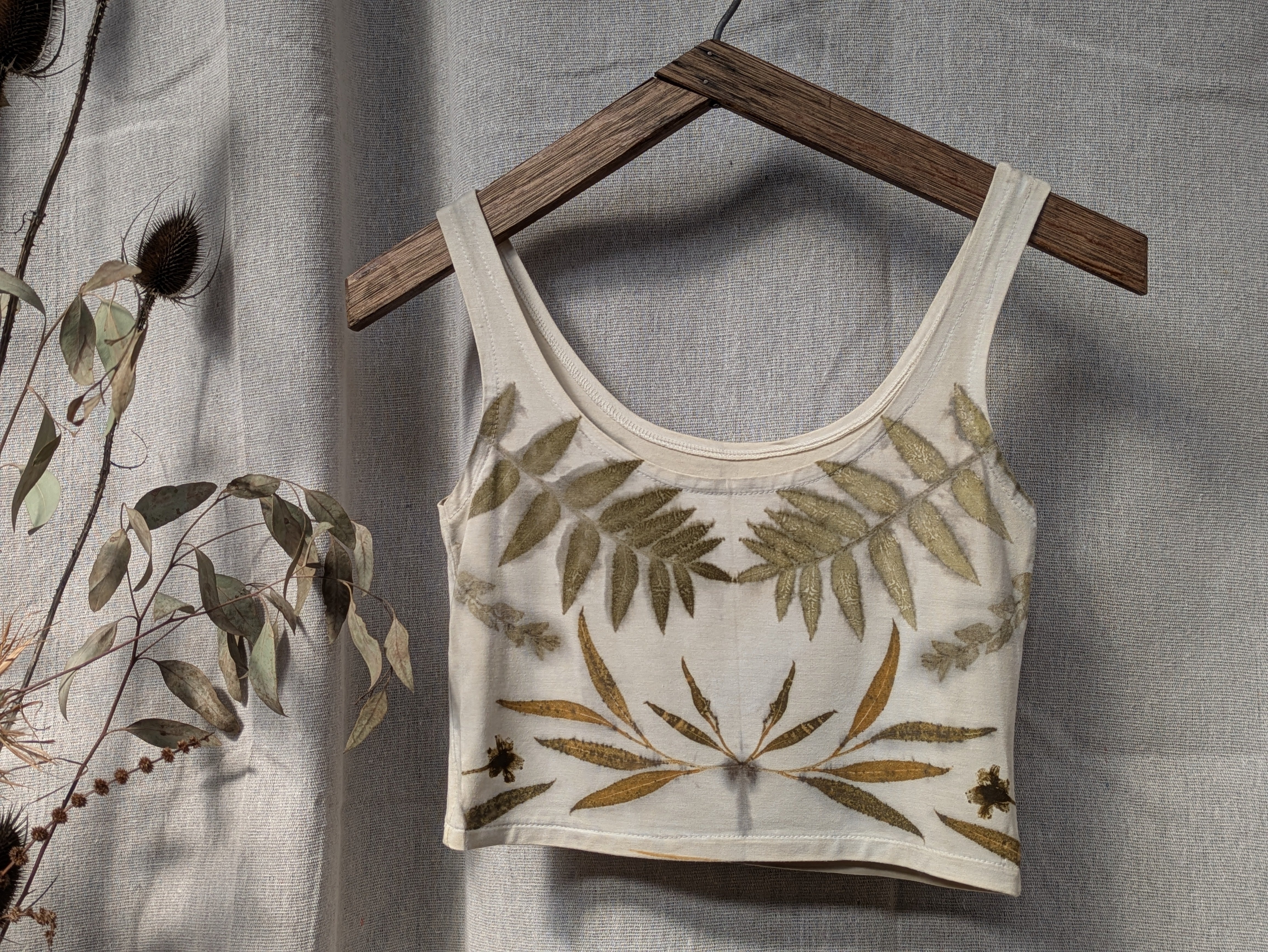 Bamboo Crop Top ~ Pearl