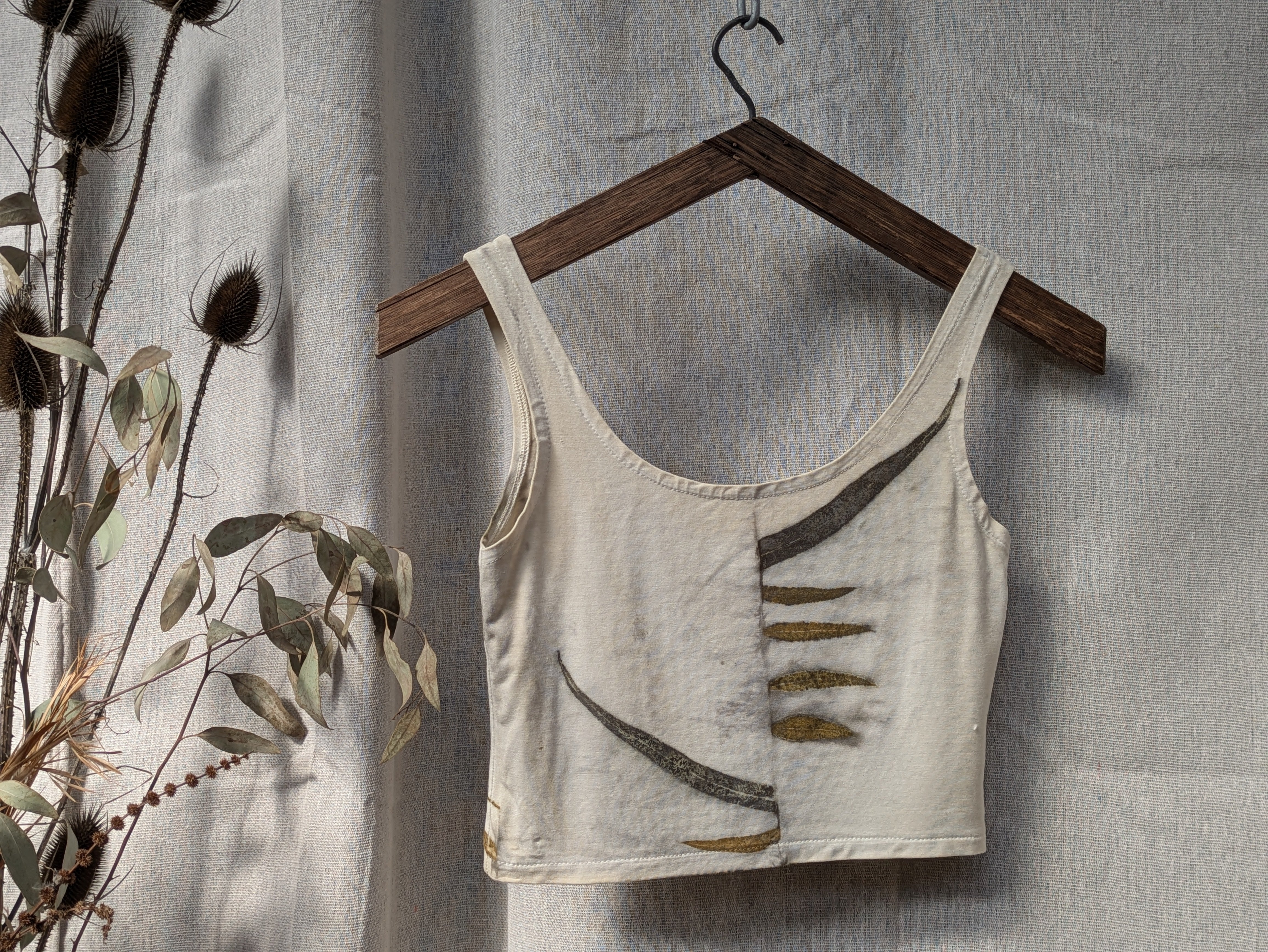 Bamboo Crop Top ~ Pearl