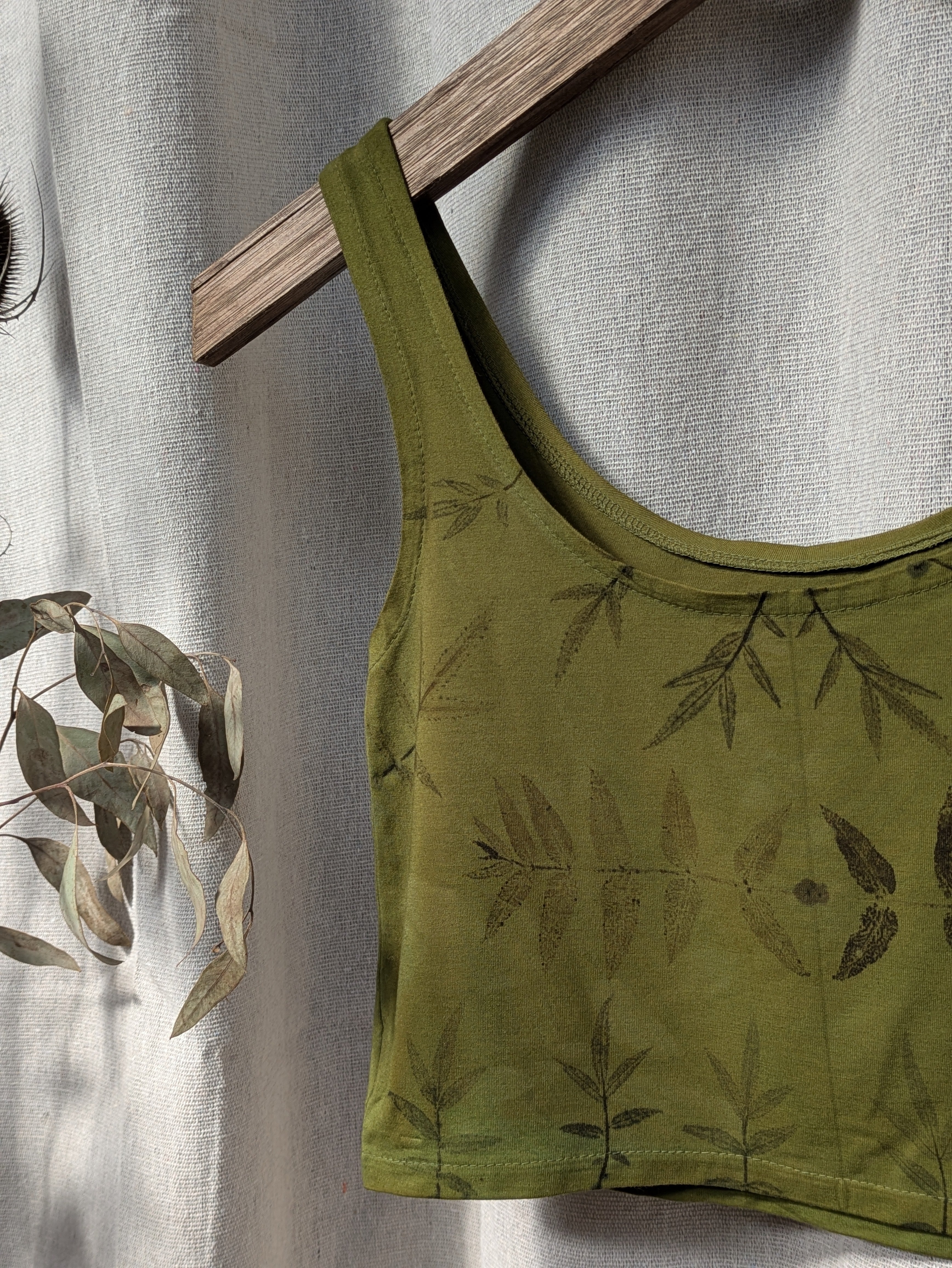 Bamboo Crop Top ~ Forest Moss