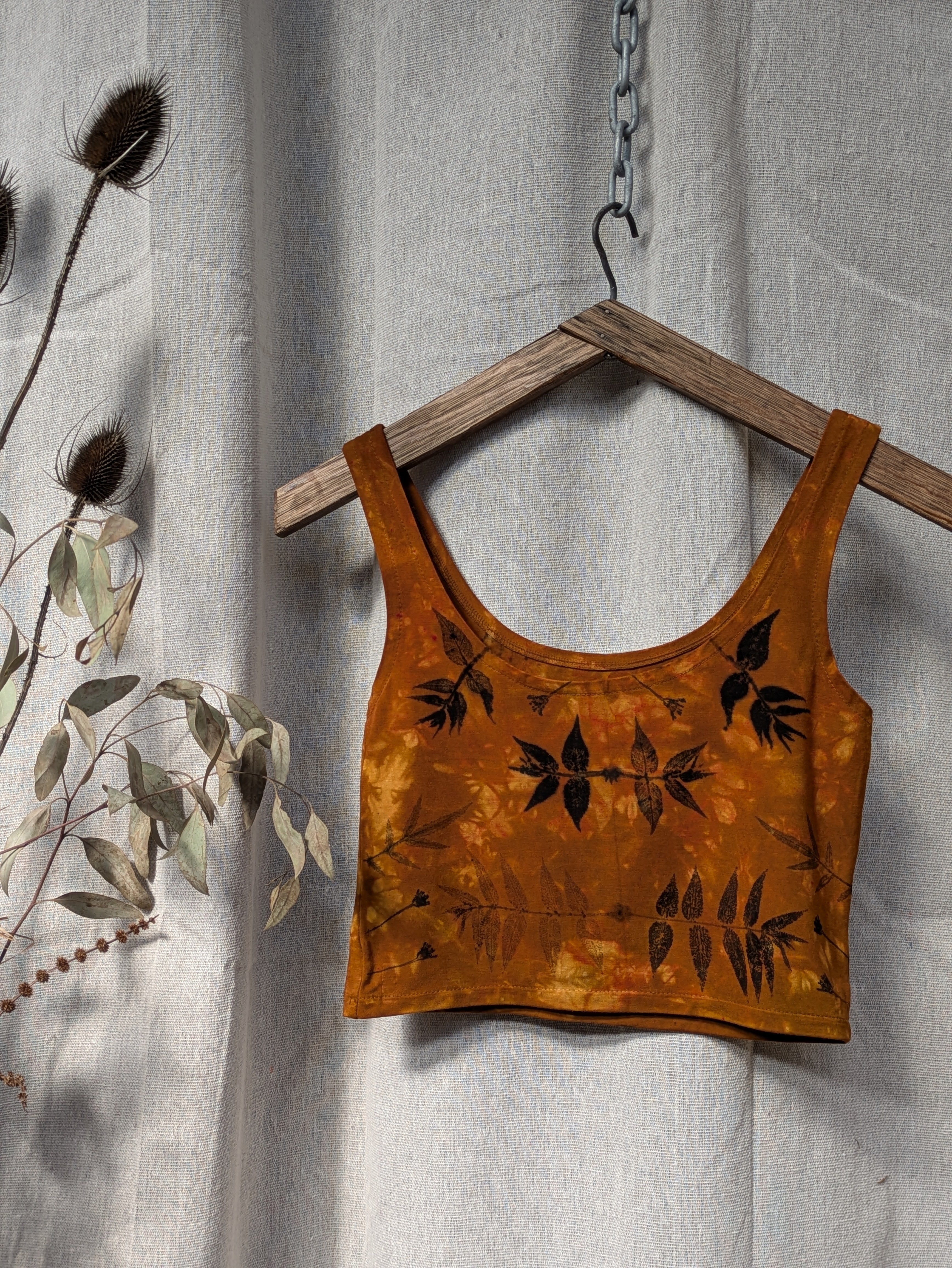 Bamboo Crop Top ~ Amber Walnut