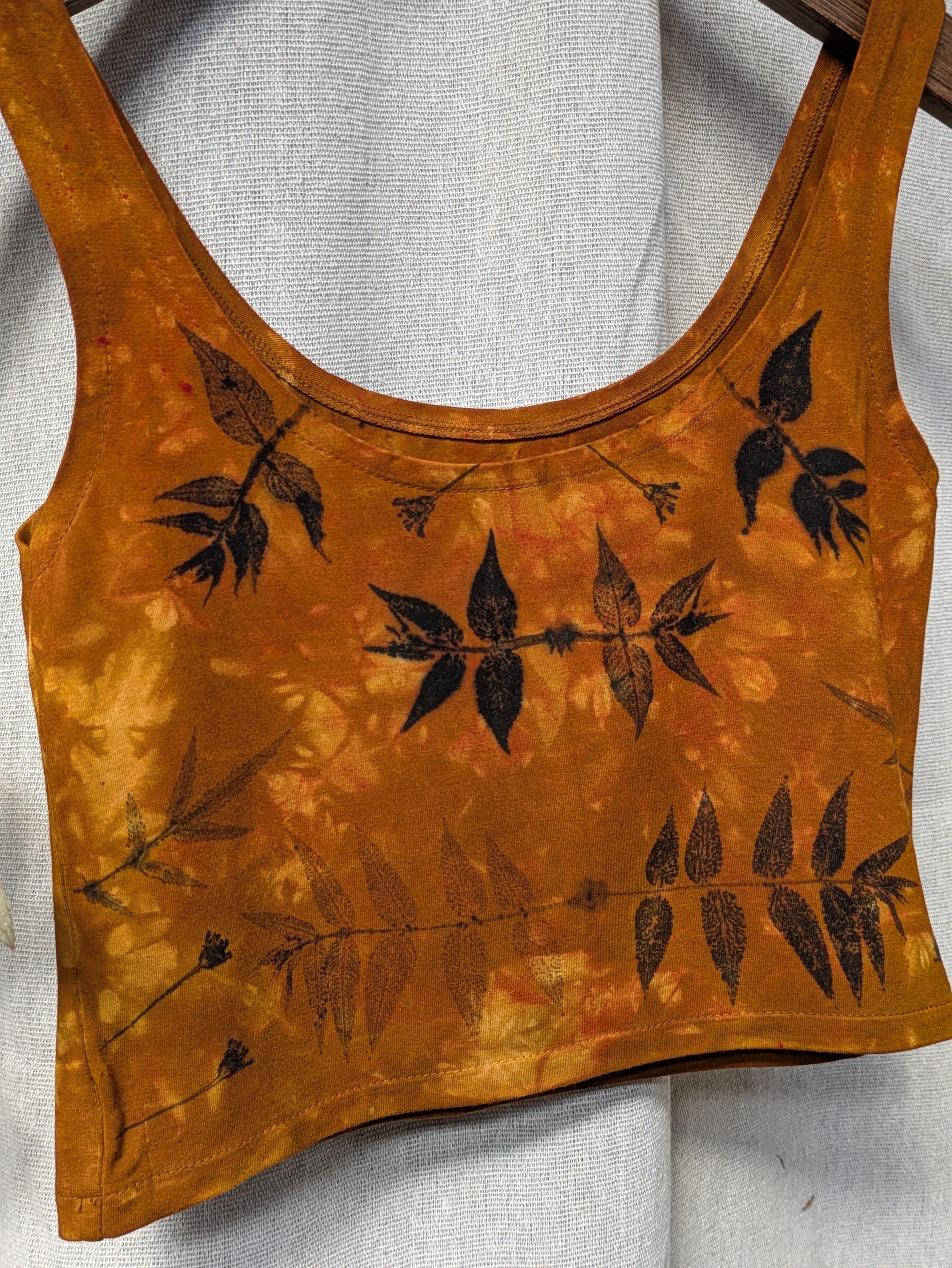 Bamboo Crop Top ~ Amber Walnut