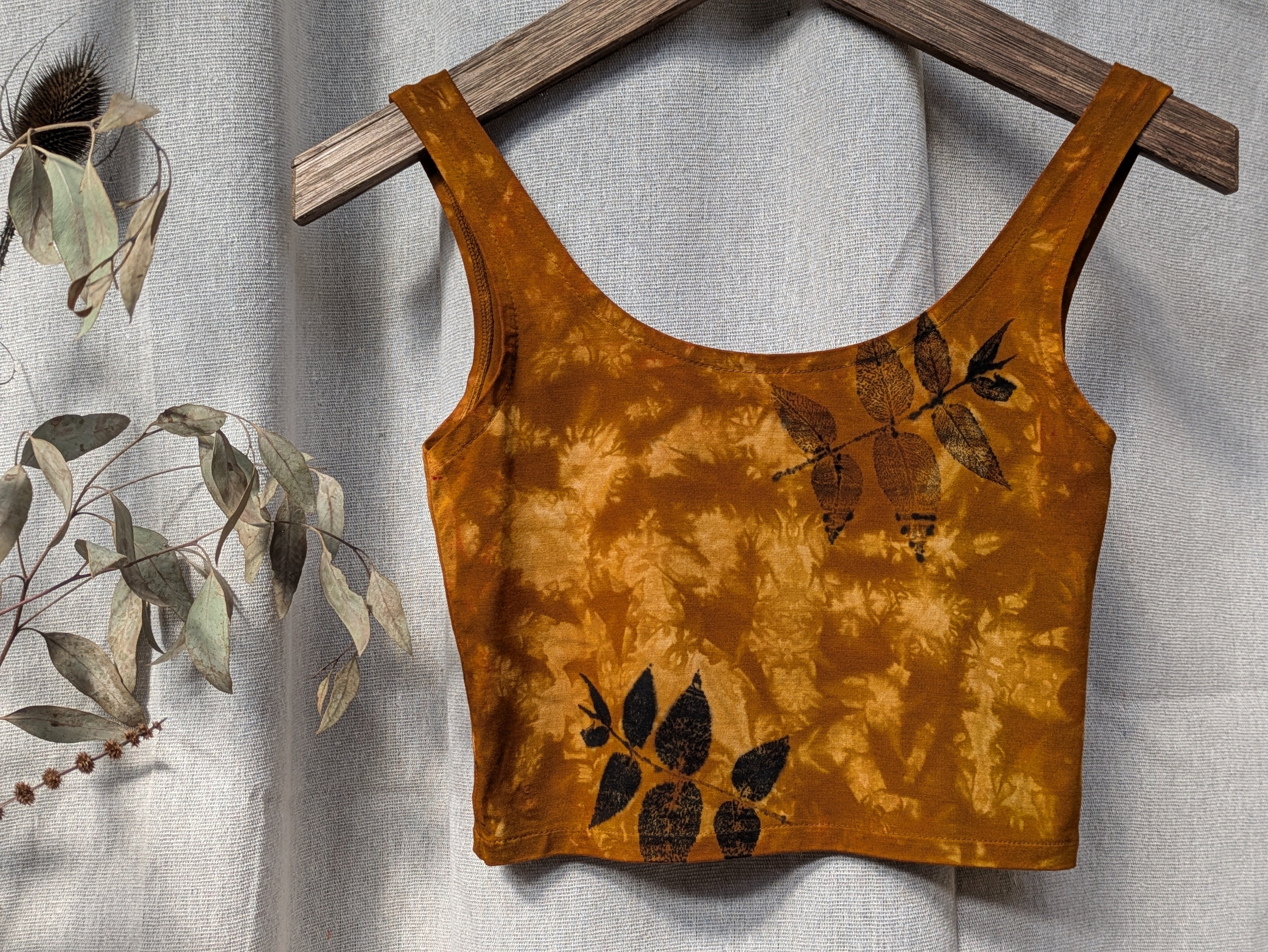 Bamboo Crop Top ~ Amber Walnut