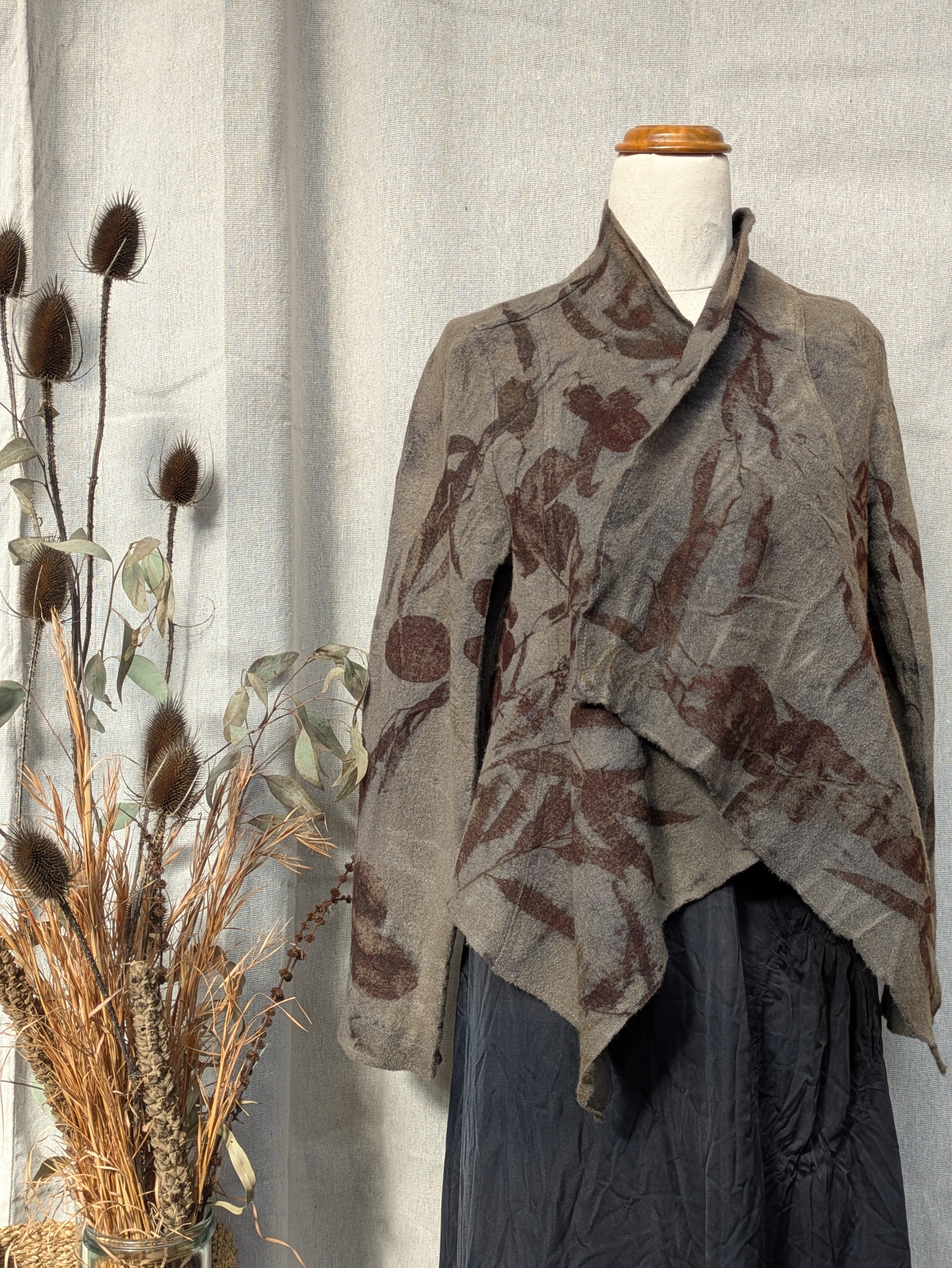 Eucalyptus Printed Pure Wool Jacket