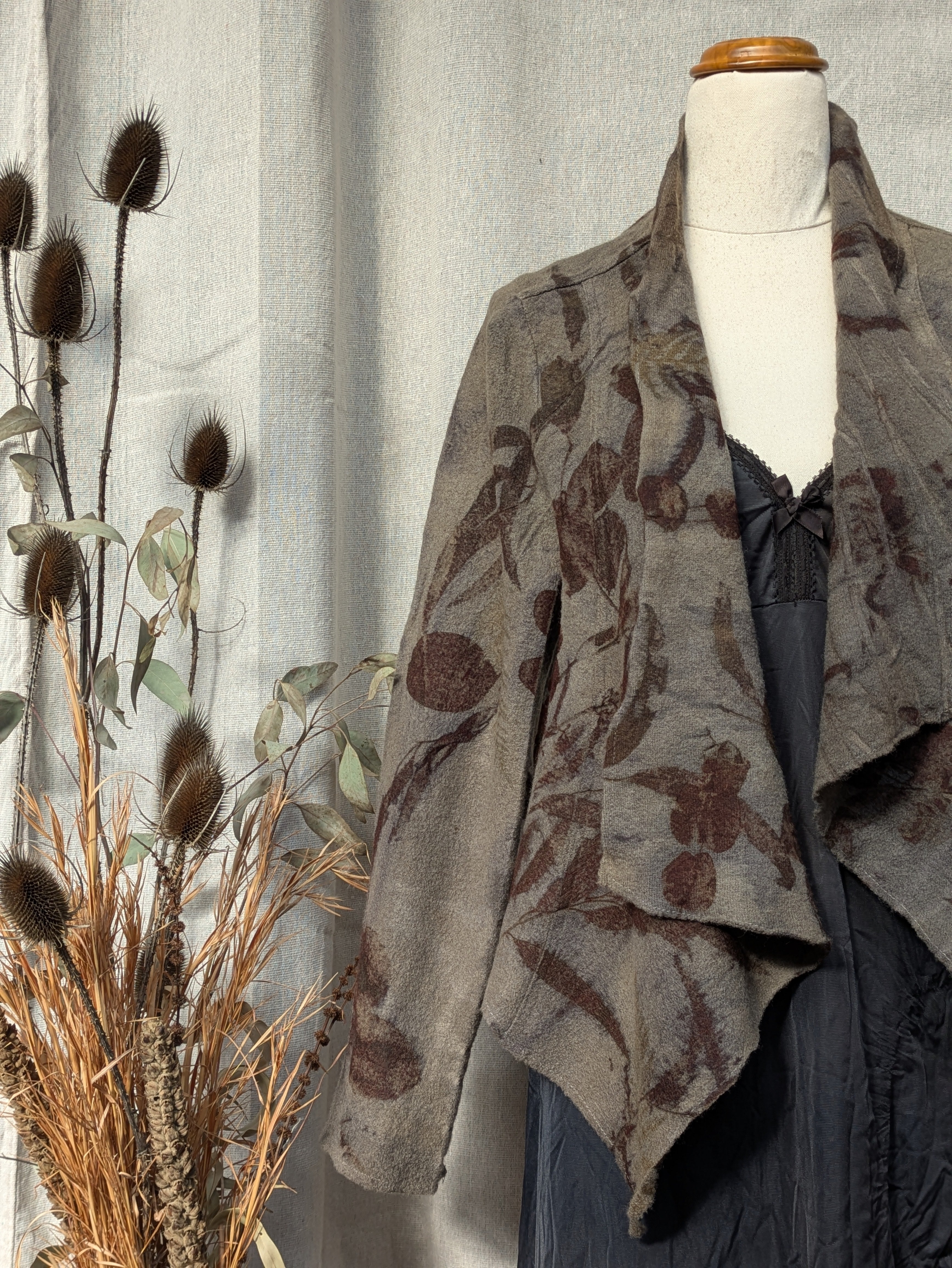 Eucalyptus Printed Pure Wool Jacket