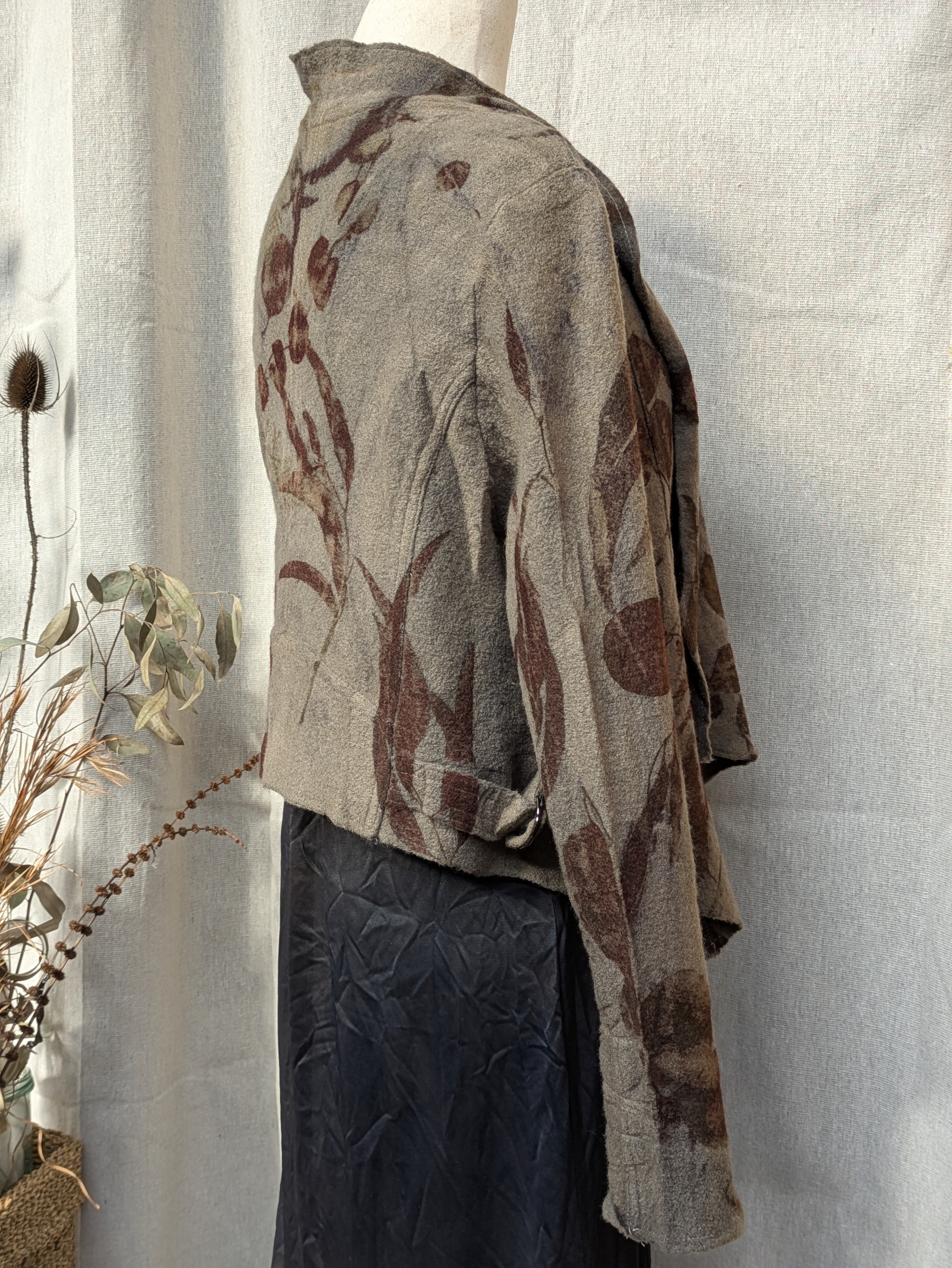 Eucalyptus Printed Pure Wool Jacket