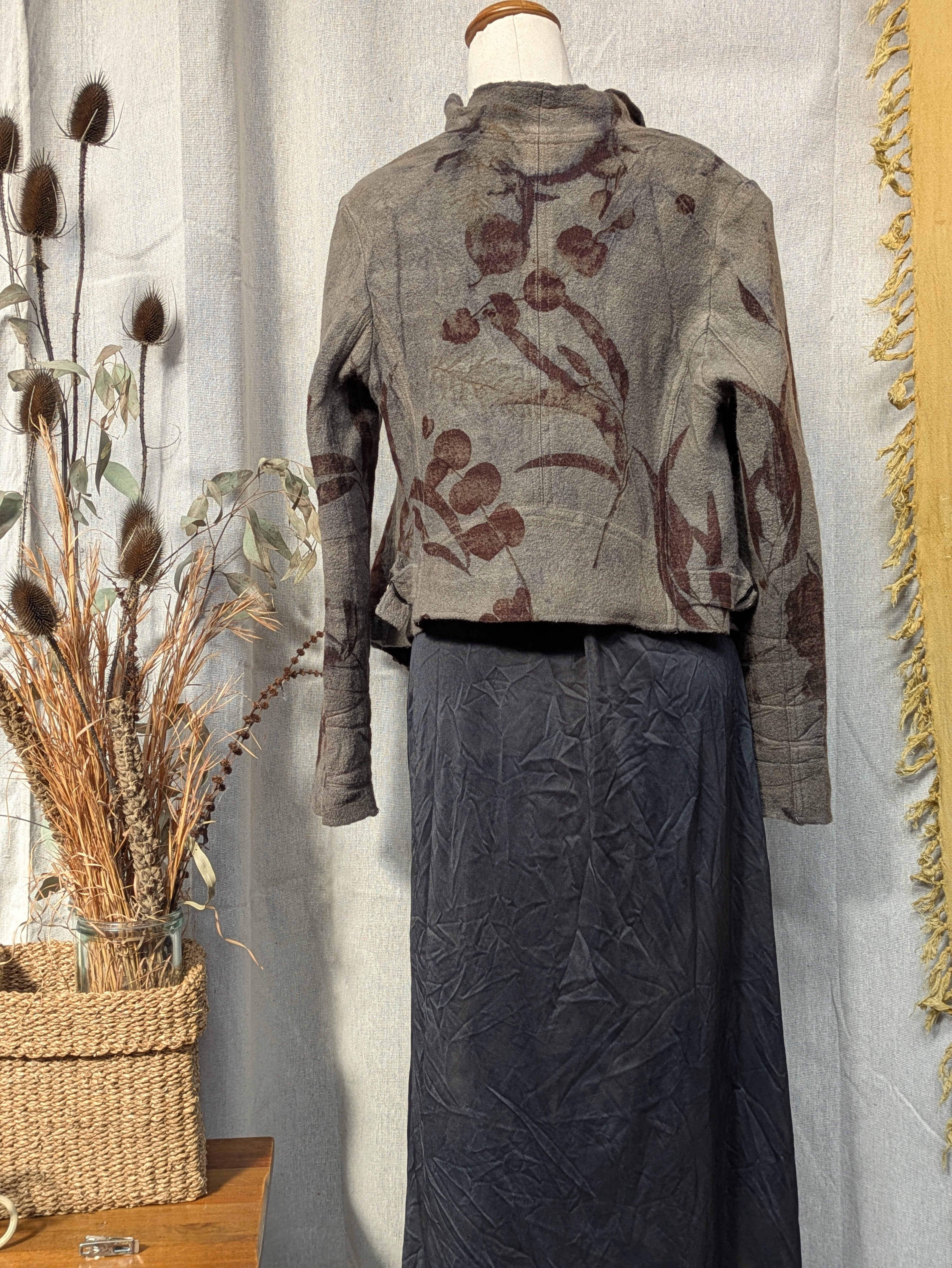 Eucalyptus Printed Pure Wool Jacket