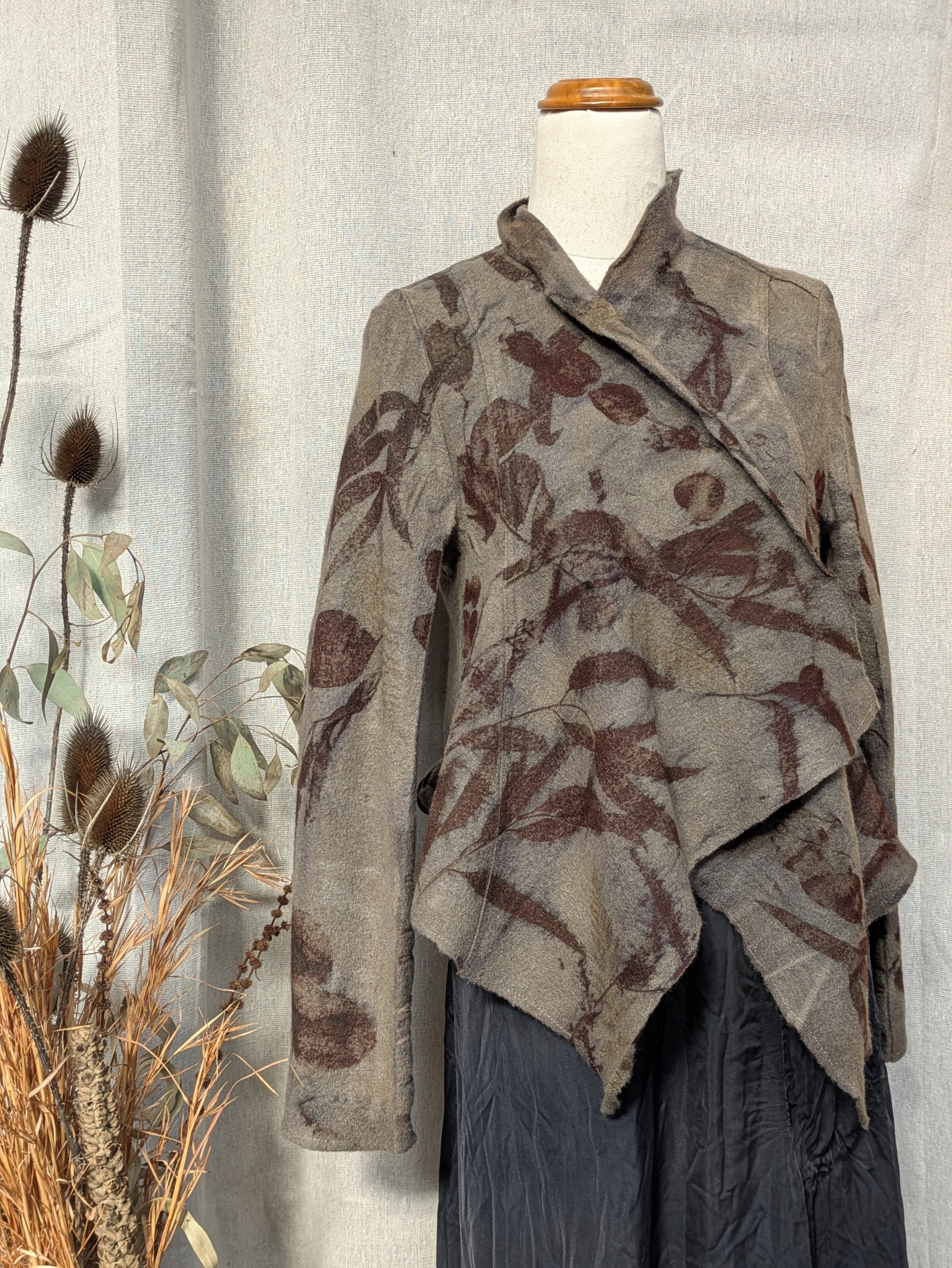 Eucalyptus Printed Pure Wool Jacket