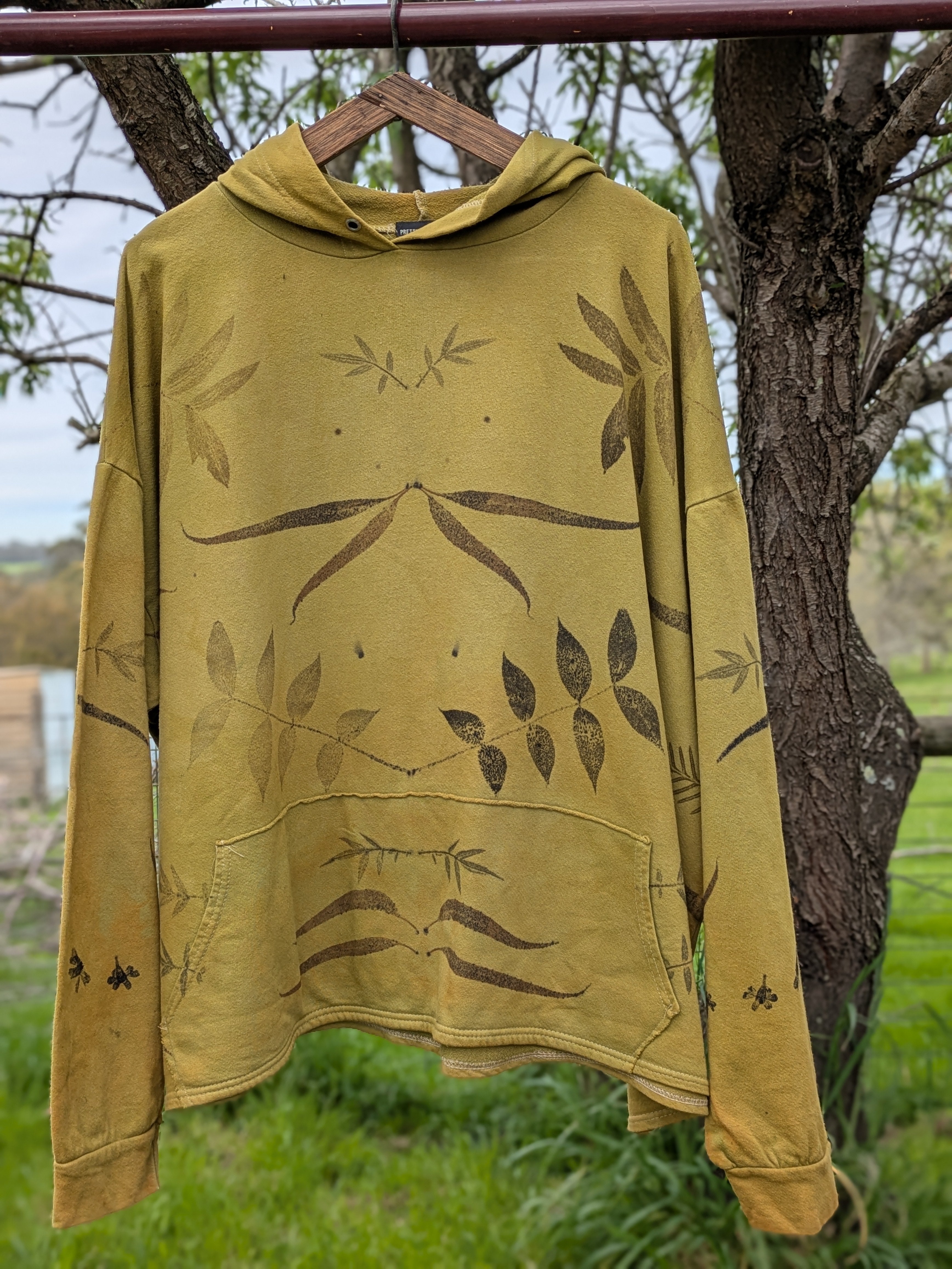Upcycled Botanical Heavy Hood ~ Moss ~ XXL