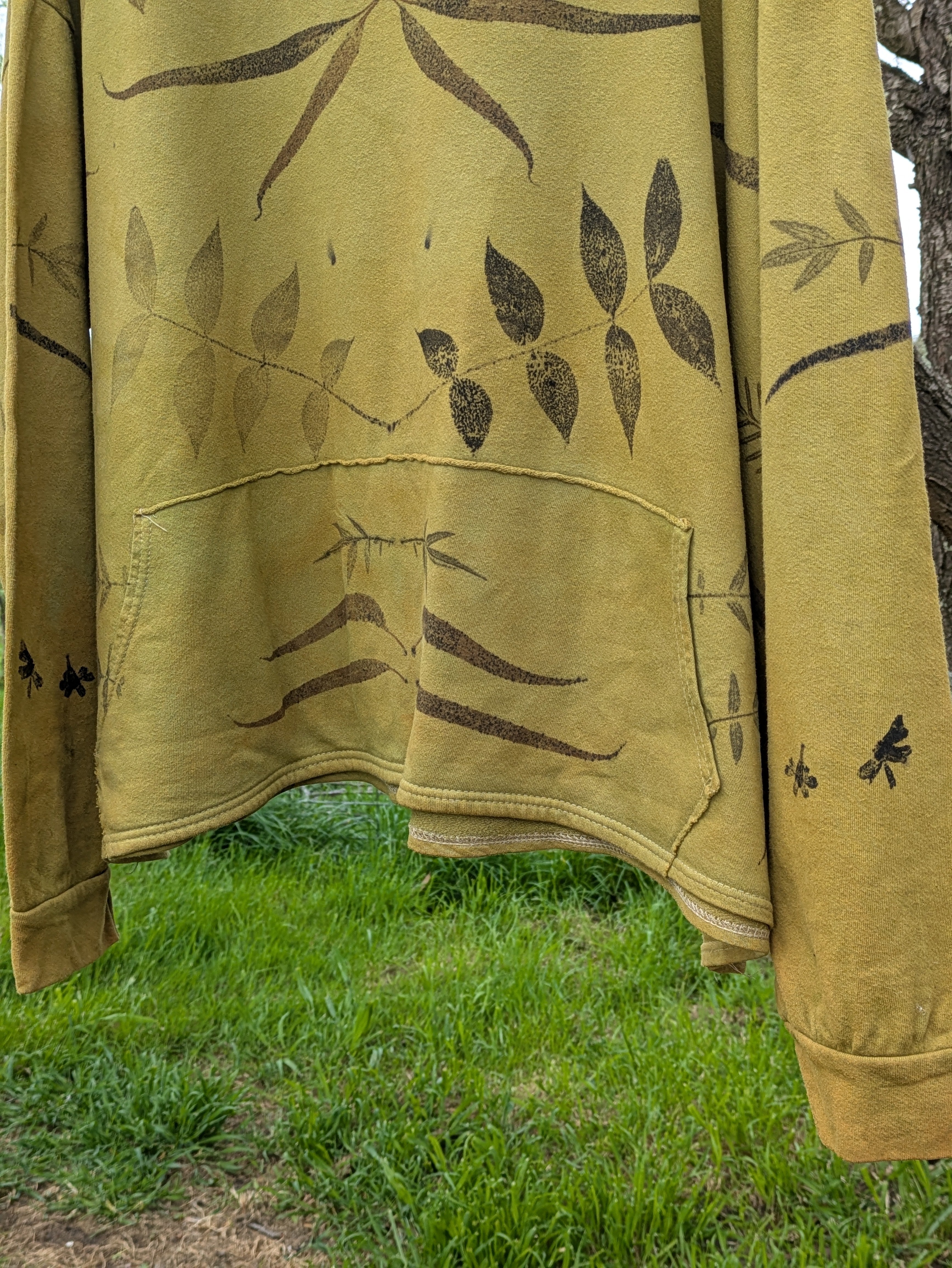 Upcycled Botanical Heavy Hood ~ Moss ~ XXL