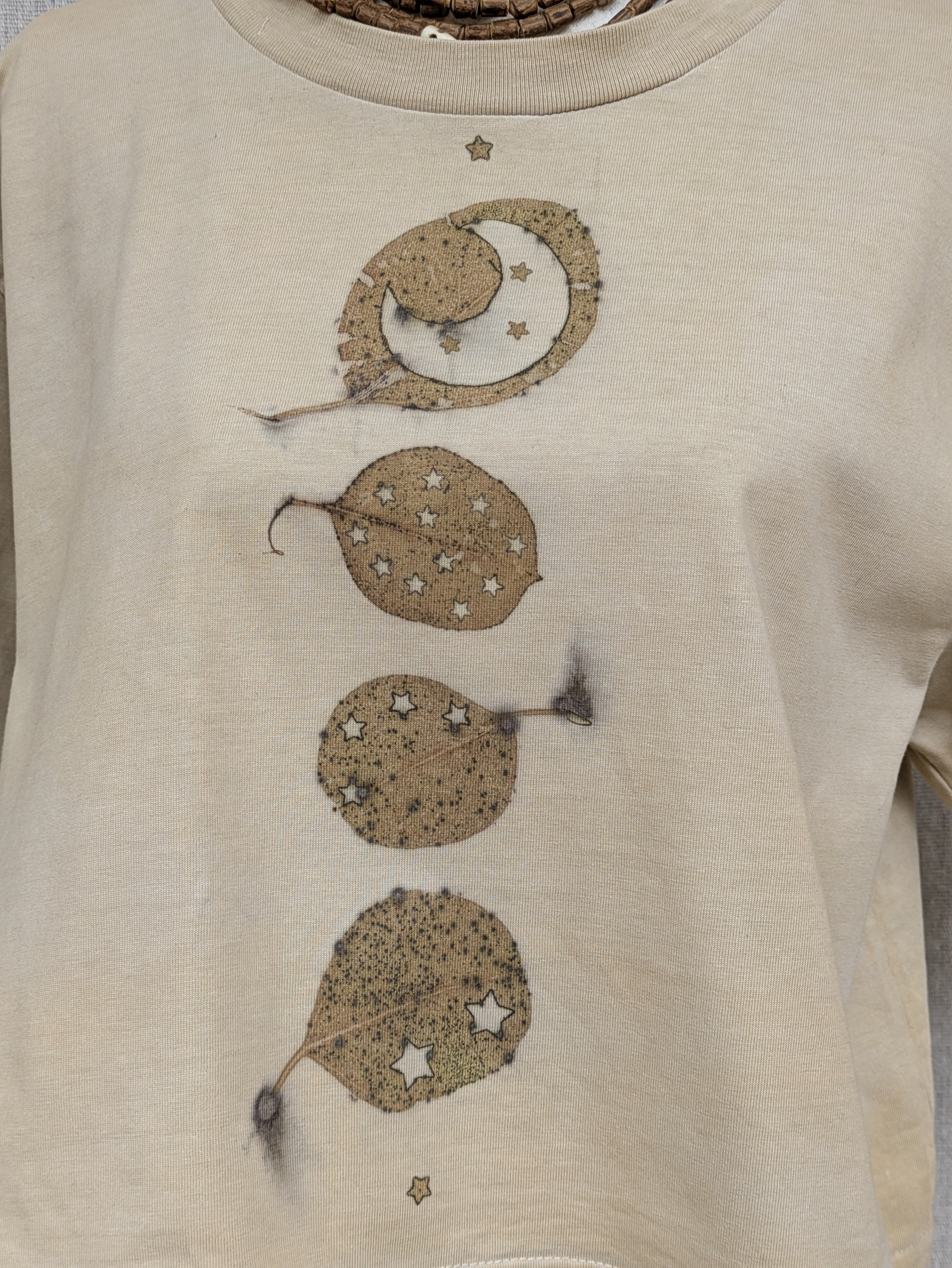 Cropped Heavy Cotton Tee ~ Star Leaf ~ M