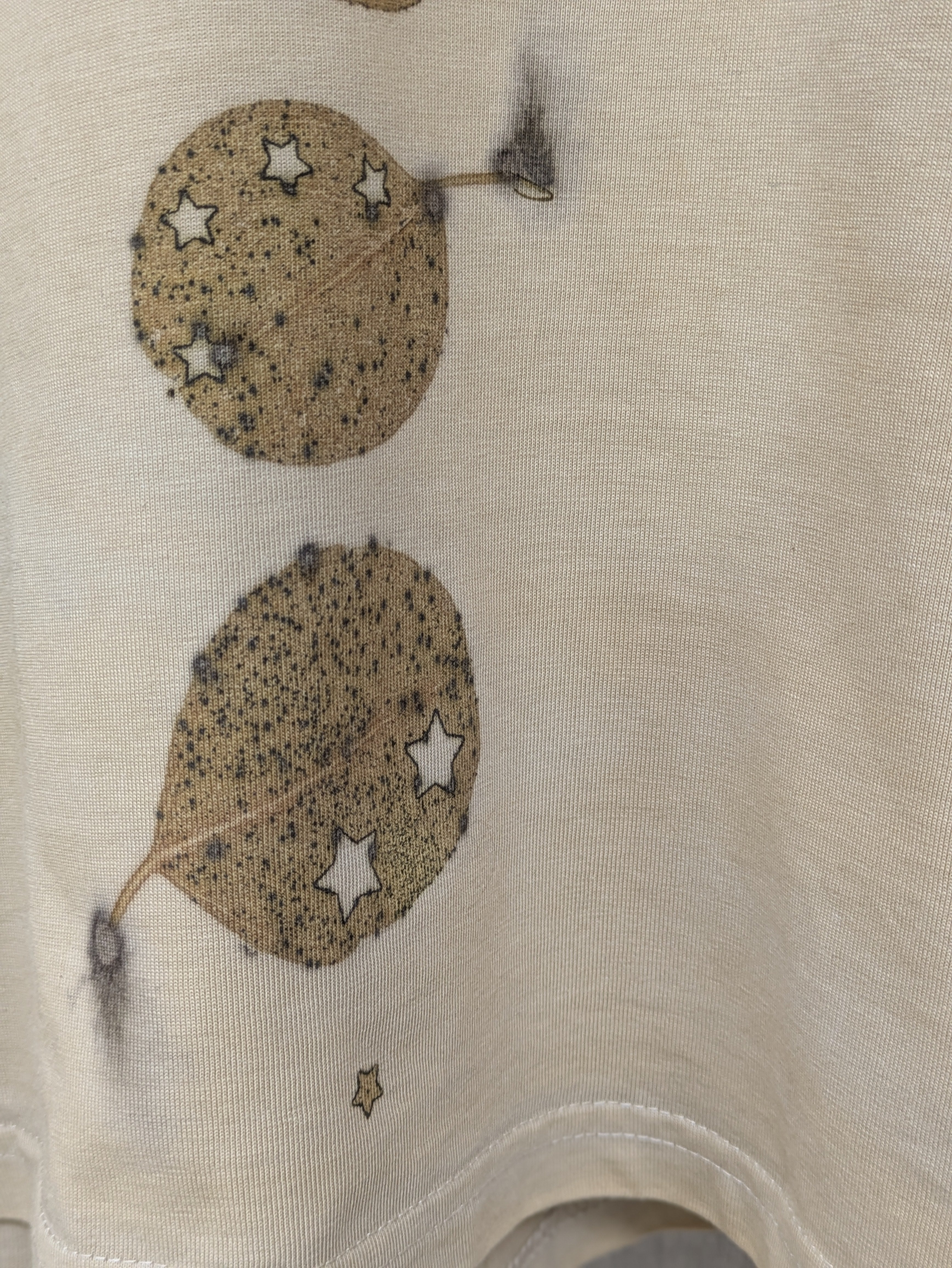 Cropped Heavy Cotton Tee ~ Star Leaf ~ M