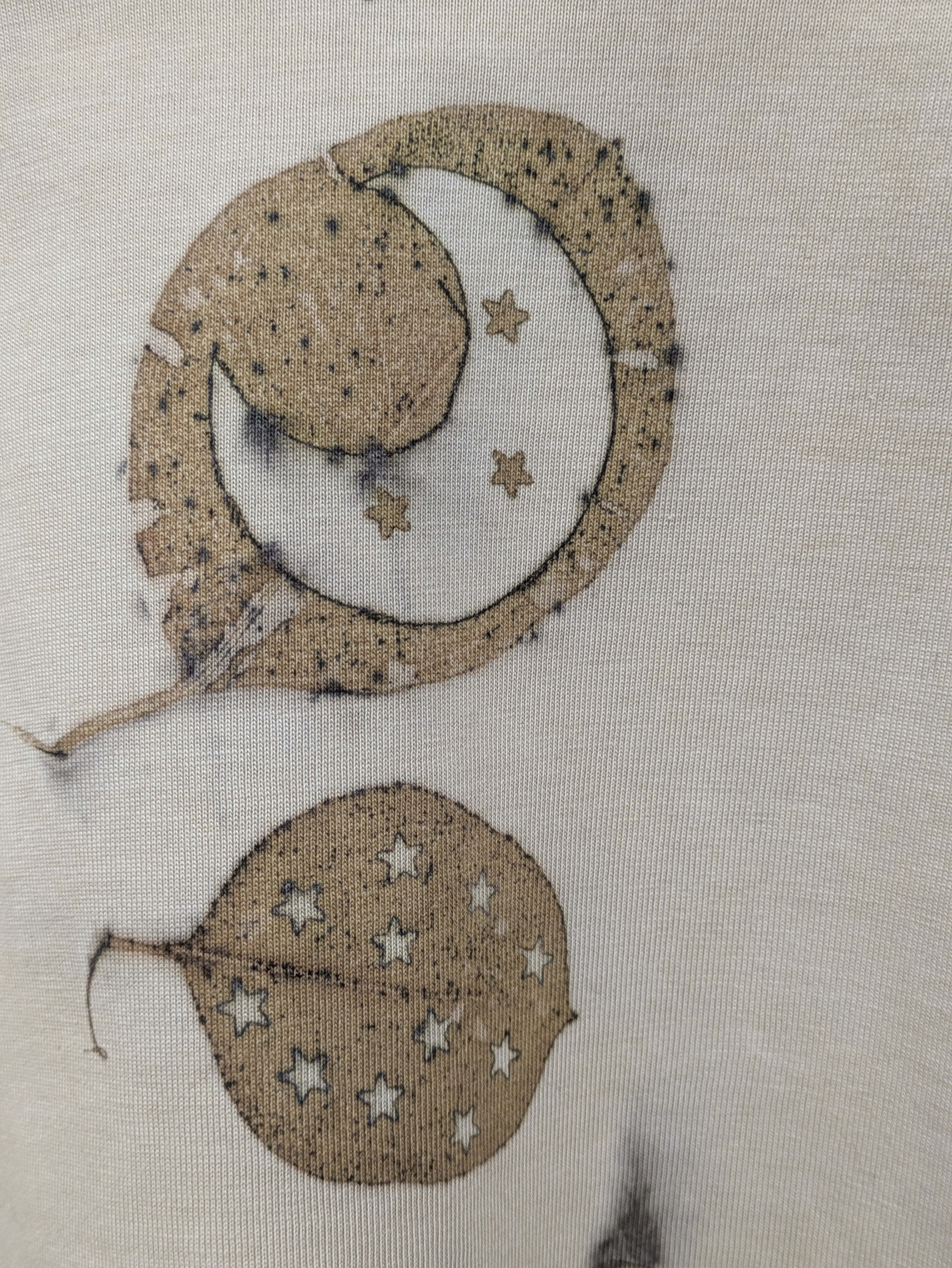 Cropped Heavy Cotton Tee ~ Star Leaf ~ M