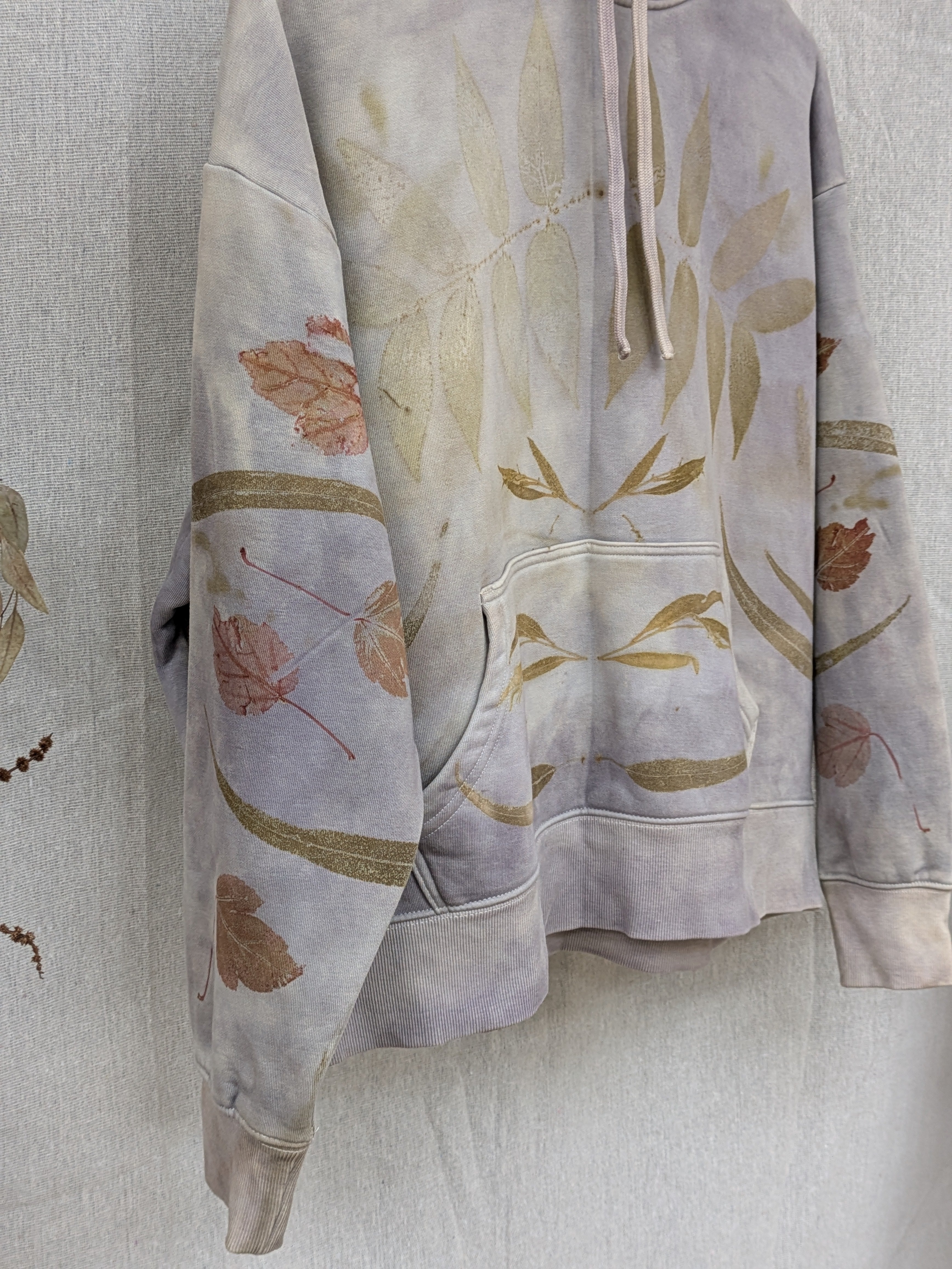 Botanical Heavy Hood ~  Dusky Walnut + Madder Leaf