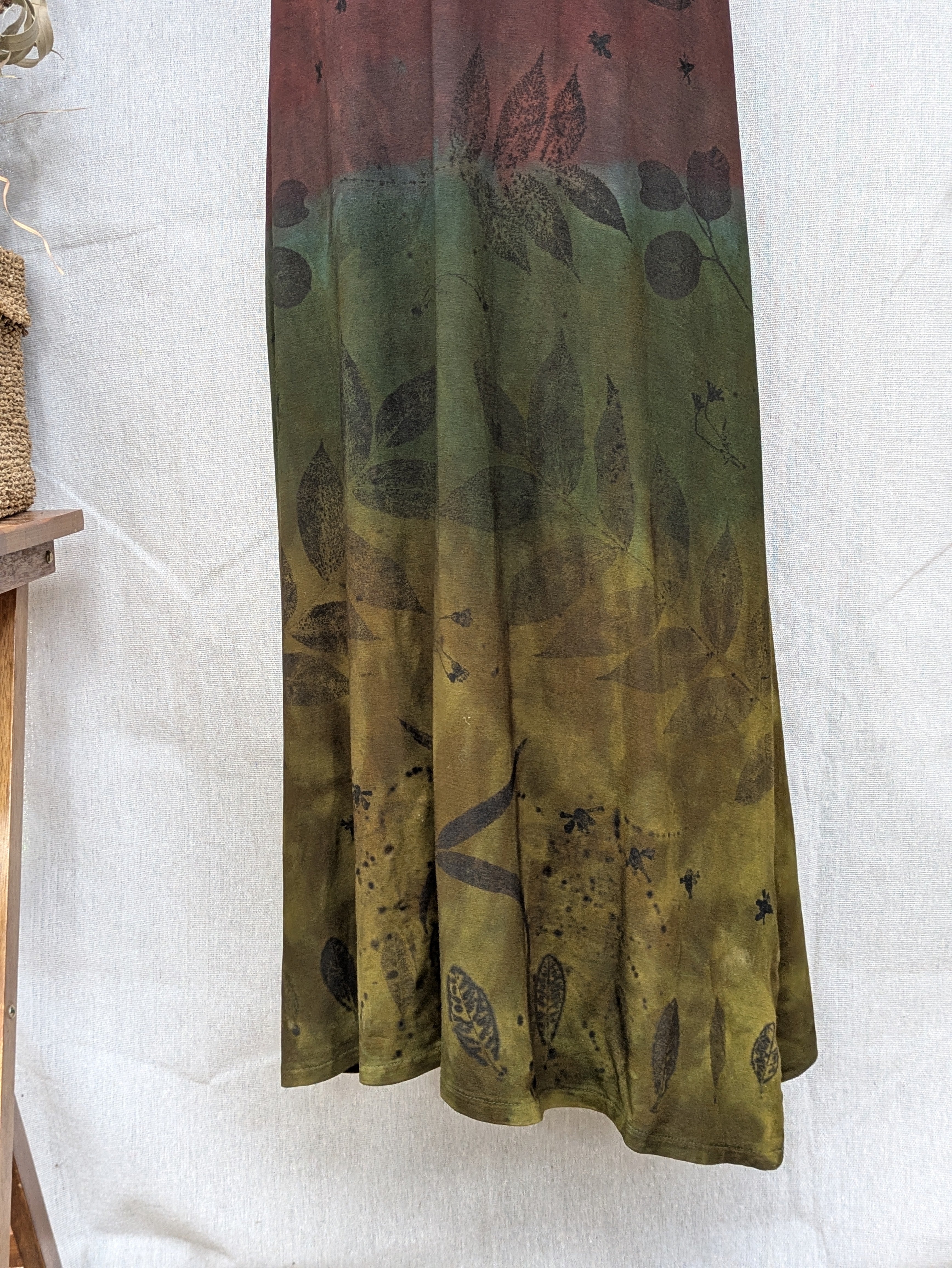 Botanically Printed Maxi Dress - Bamboo - Ombre