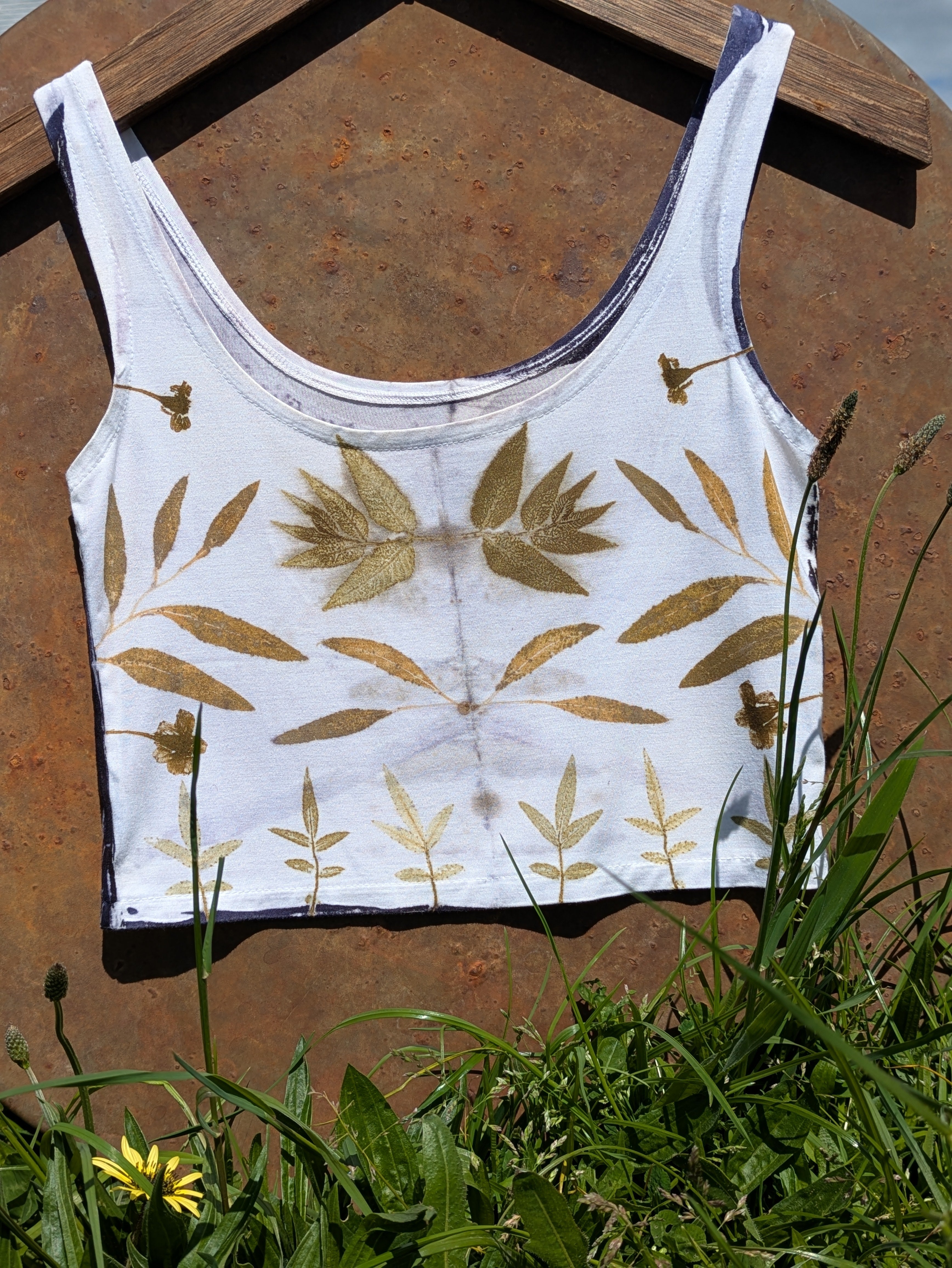 Bamboo Crop Top ~ Marigold Pearl