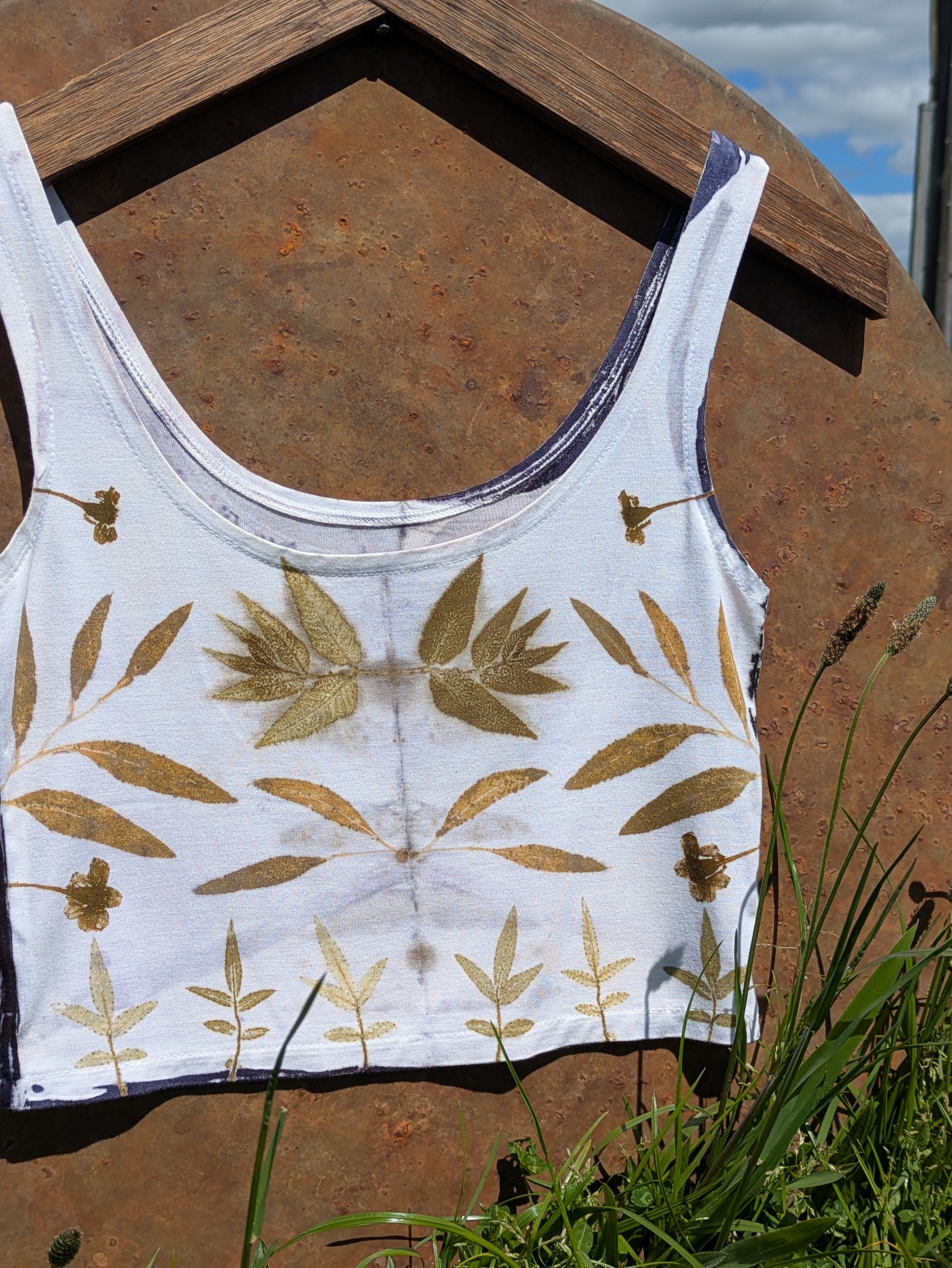 Bamboo Crop Top ~ Marigold Pearl