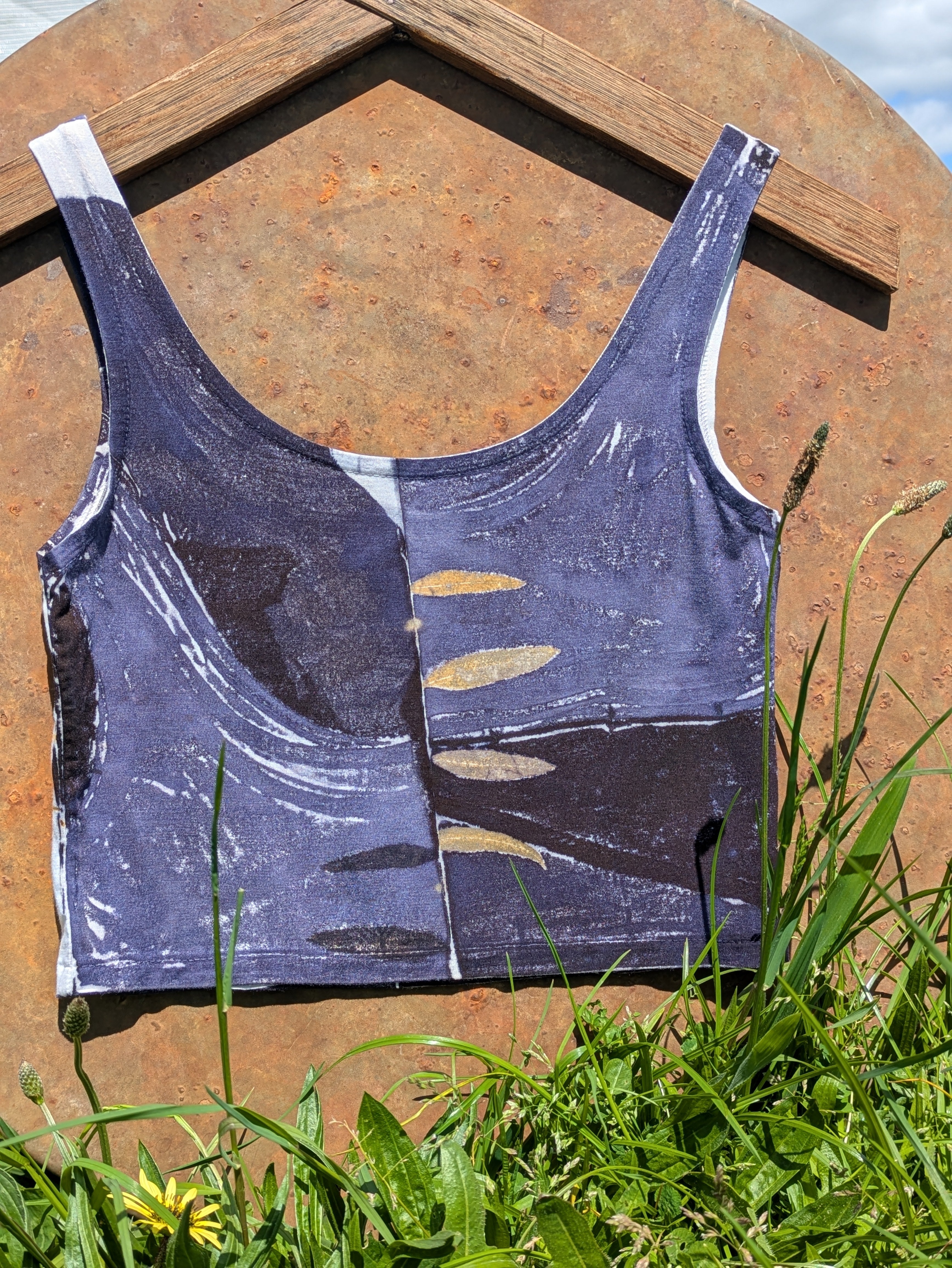 Bamboo Crop Top ~ Marigold Pearl