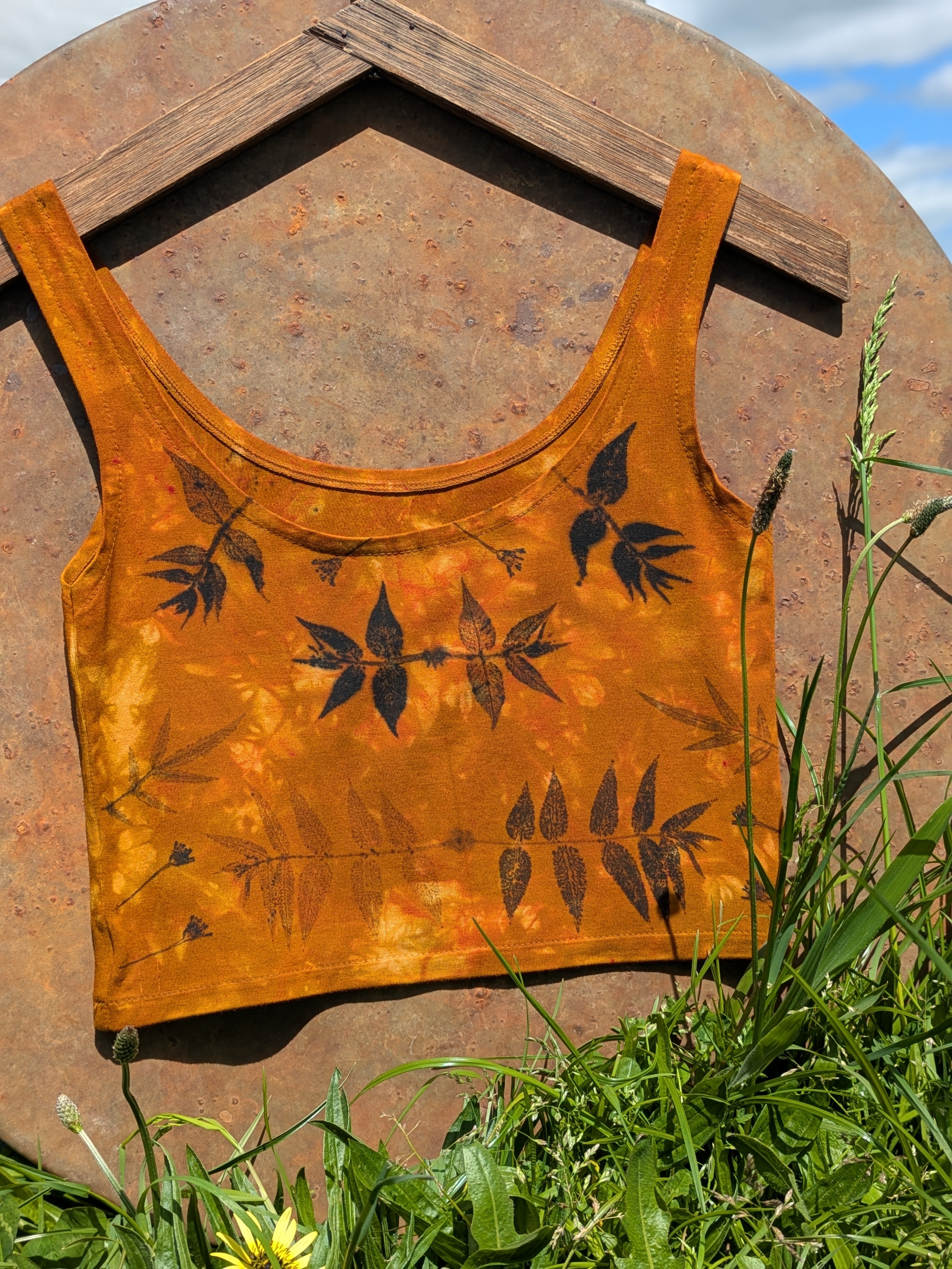 Bamboo Crop Top ~ Amber Walnut