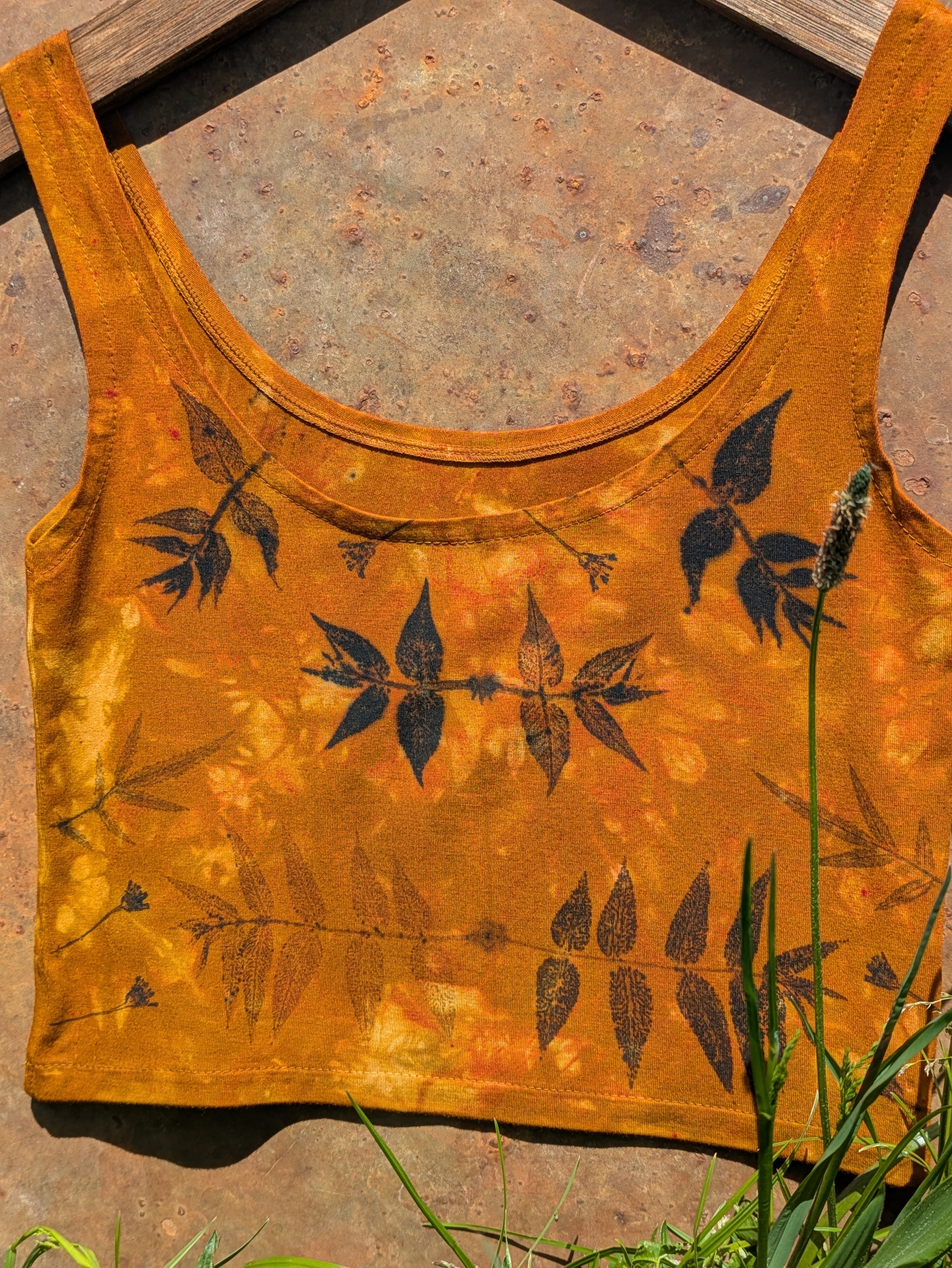 Bamboo Crop Top ~ Amber Walnut