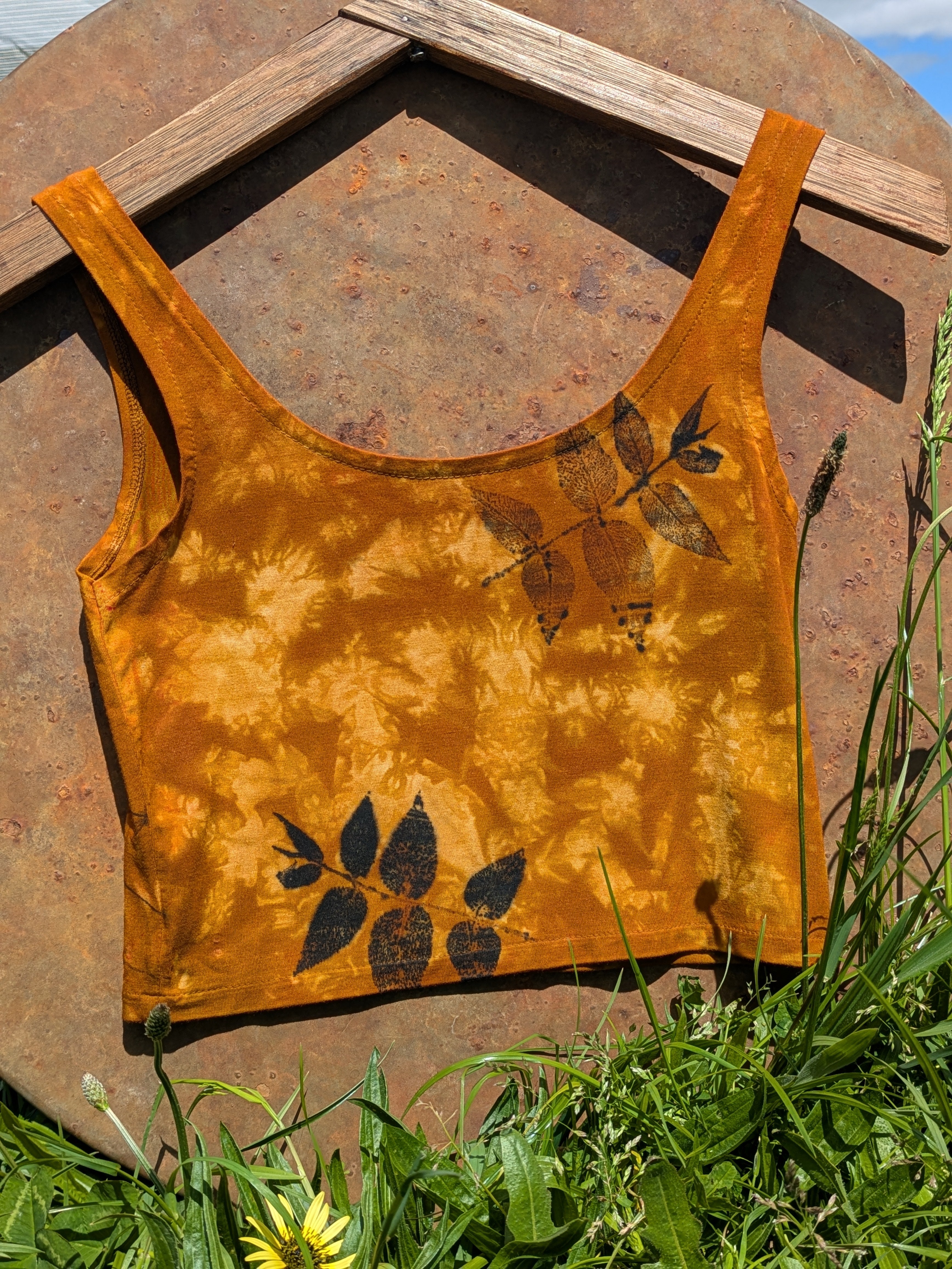 Bamboo Crop Top ~ Amber Walnut