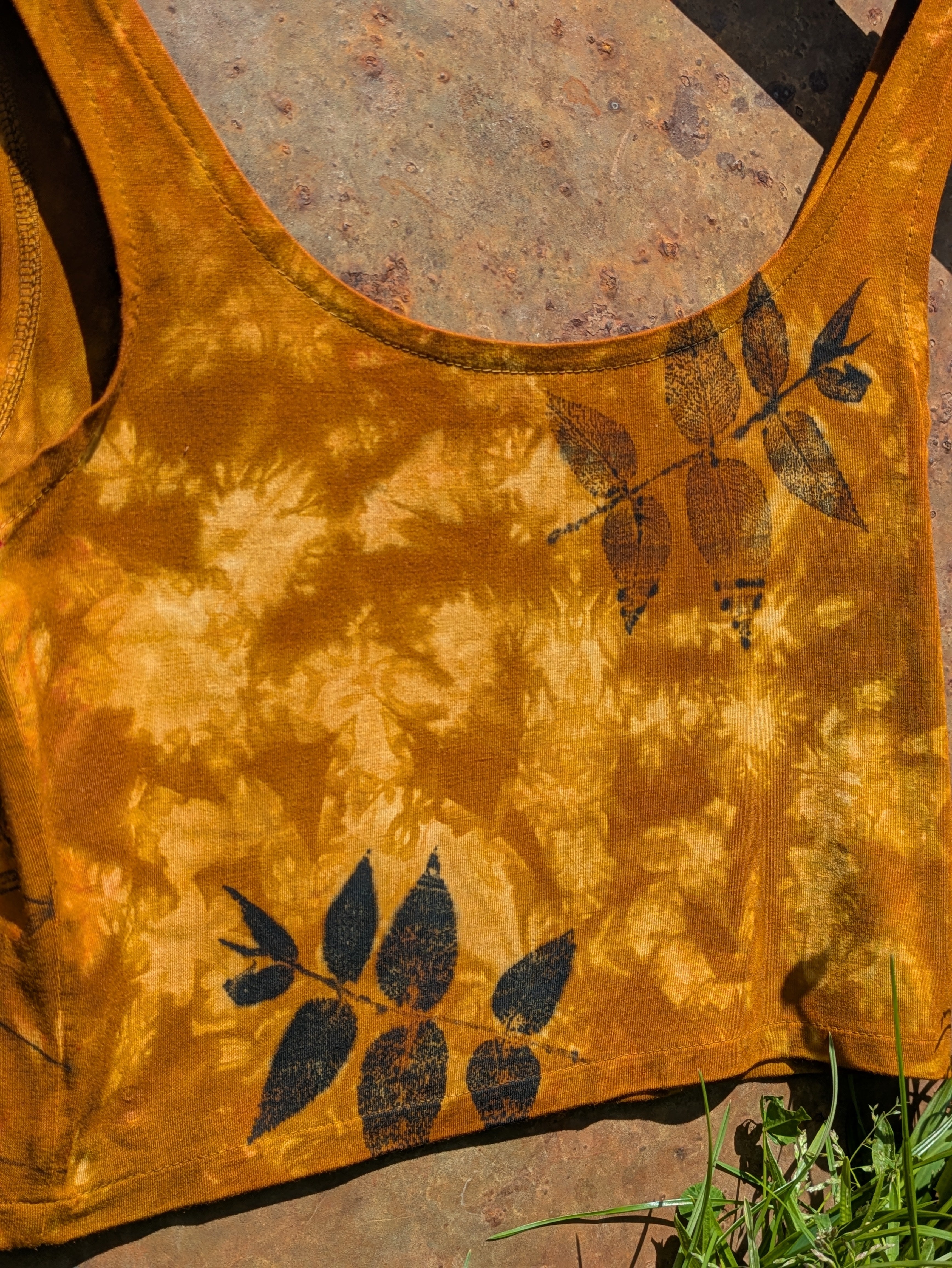 Bamboo Crop Top ~ Amber Walnut