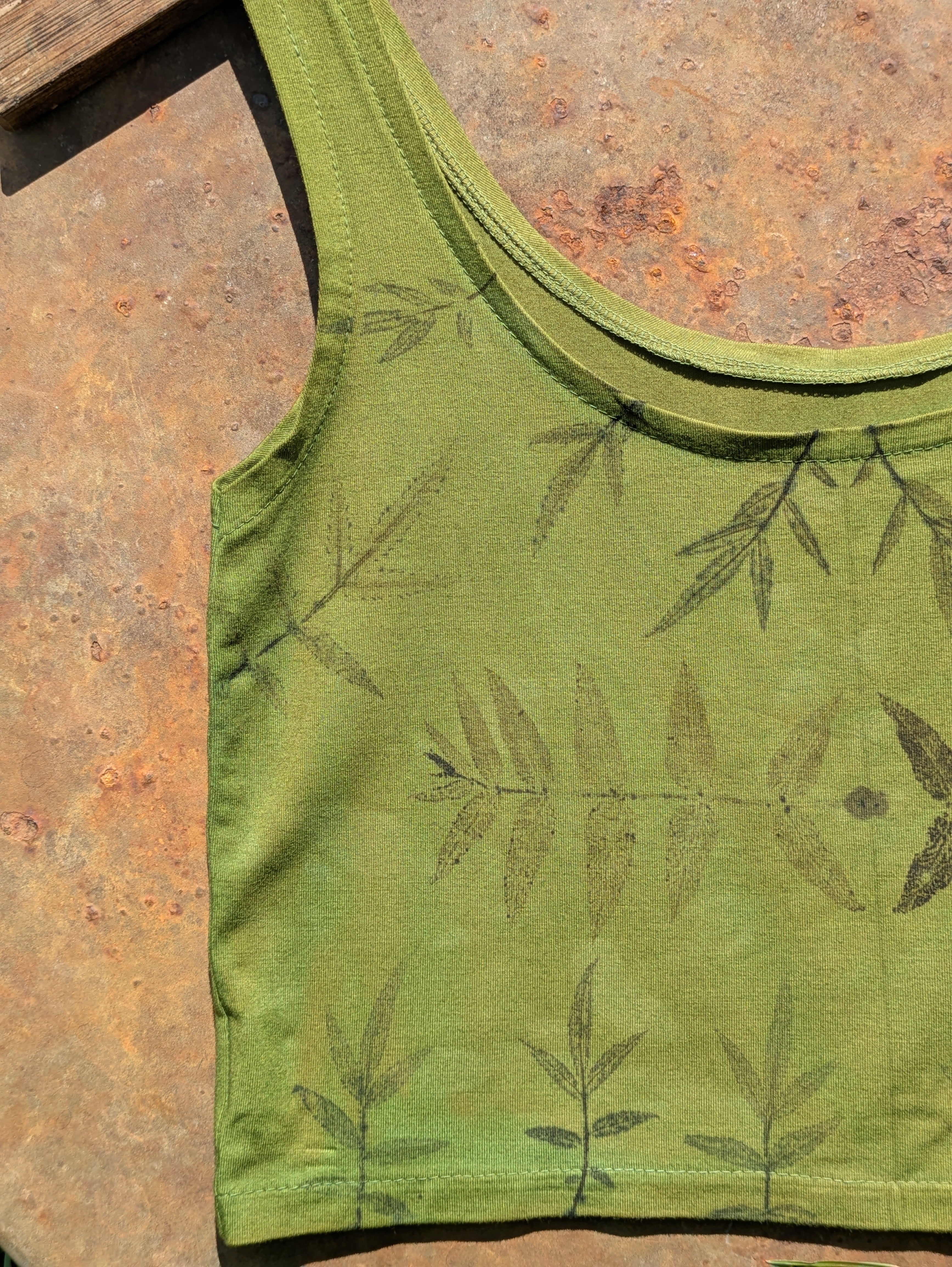 Bamboo Crop Top ~ Forest Moss