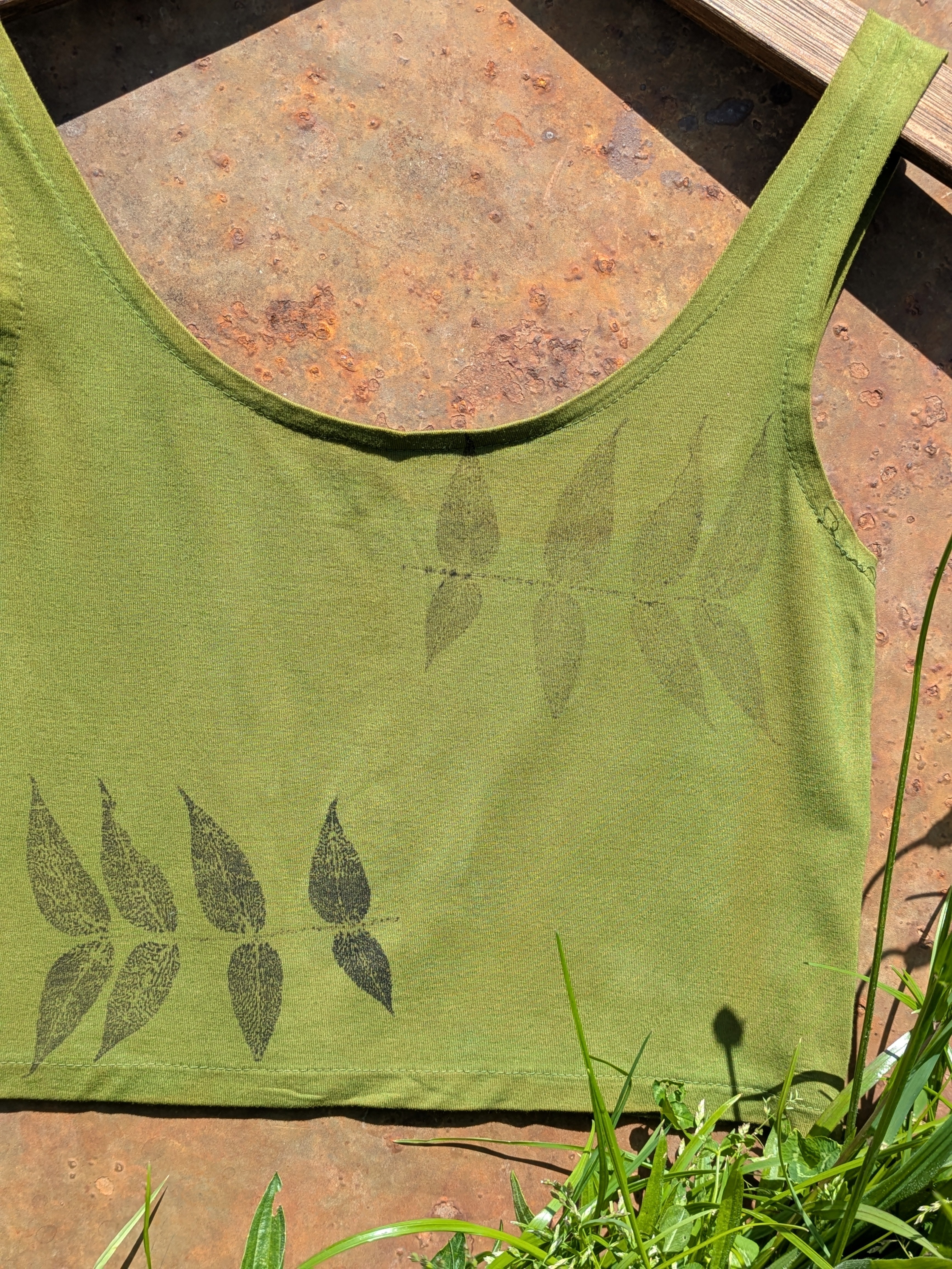 Bamboo Crop Top ~ Forest Moss