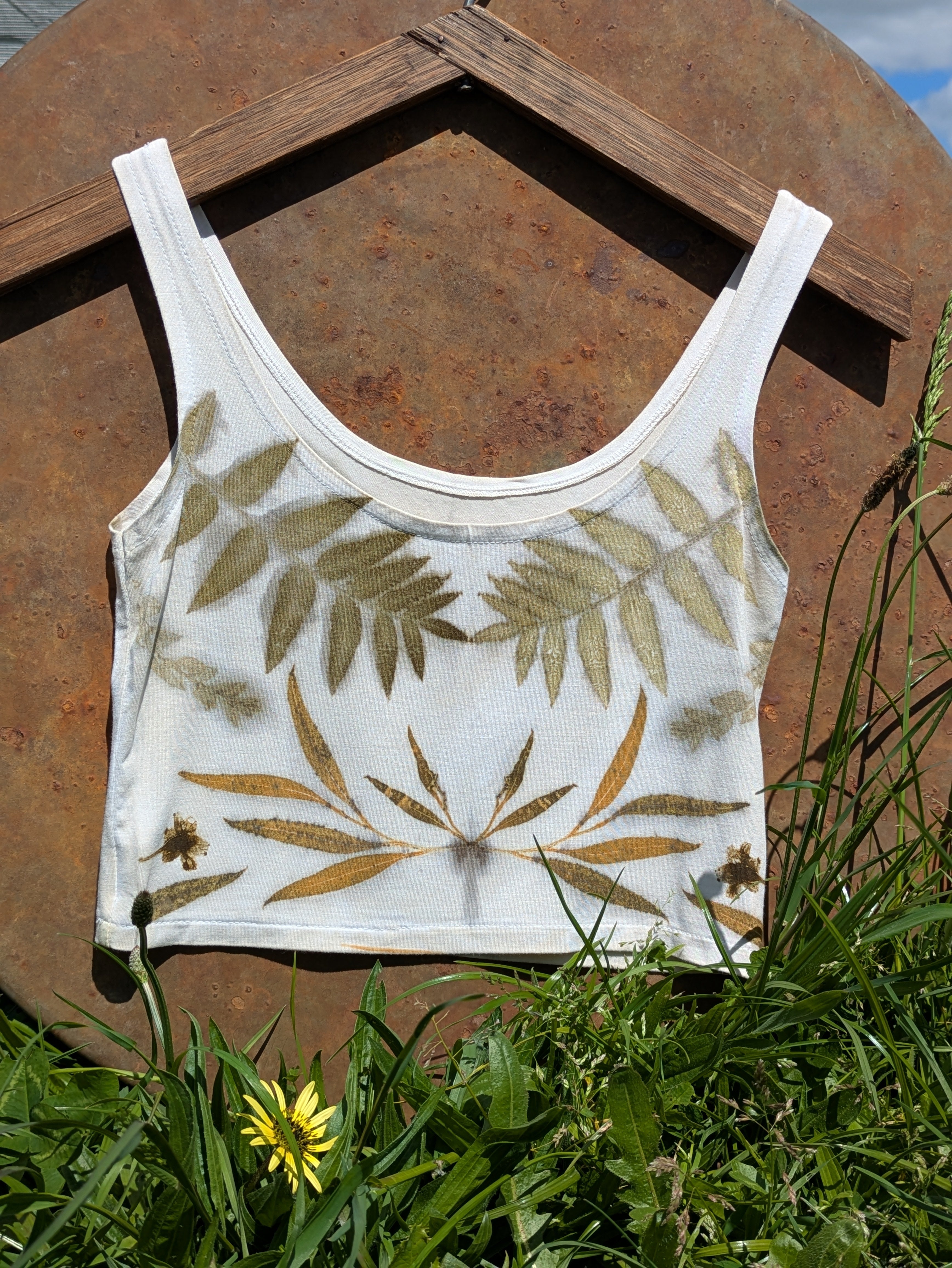 Bamboo Crop Top ~ Pearl