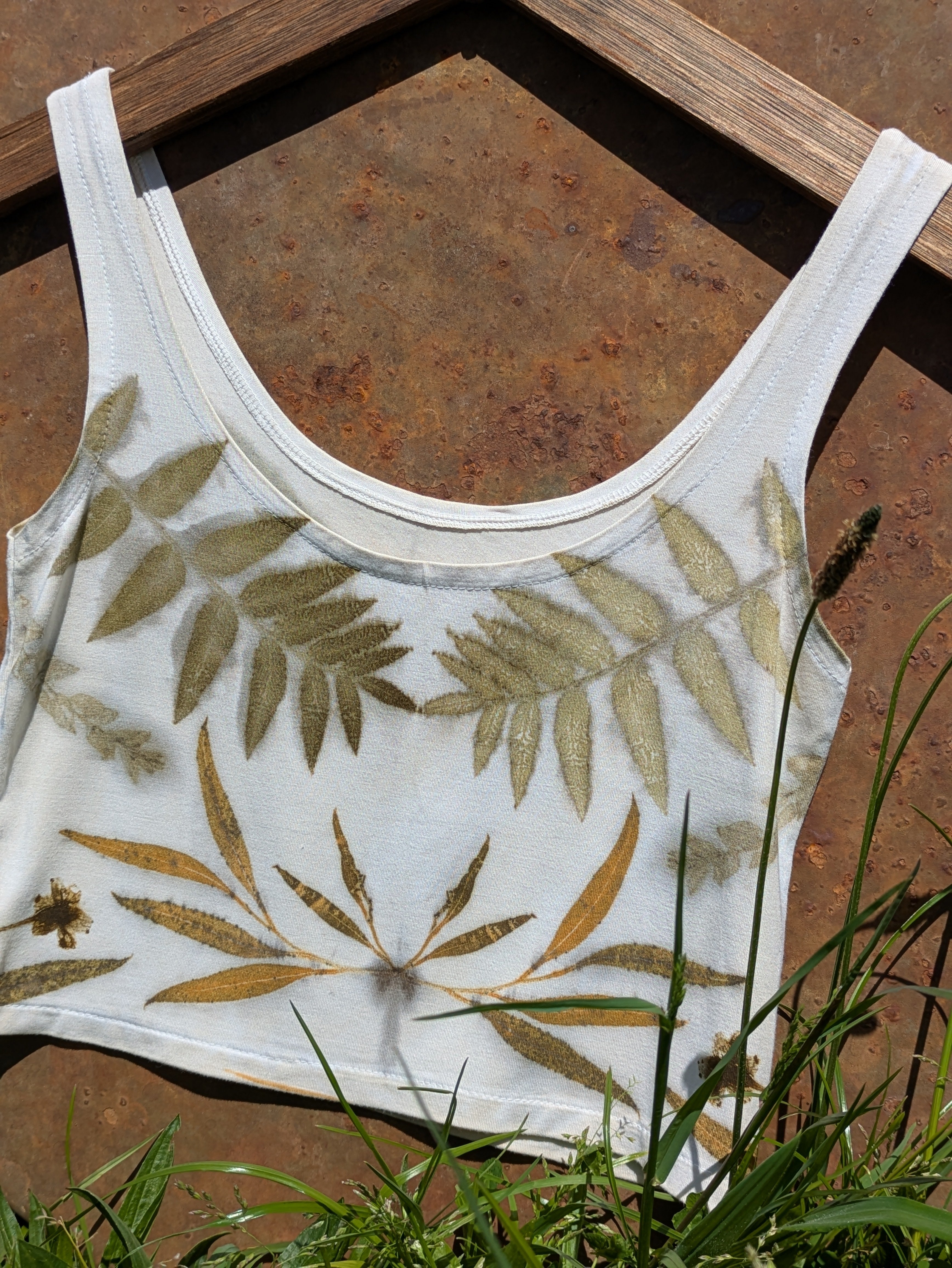 Bamboo Crop Top ~ Pearl
