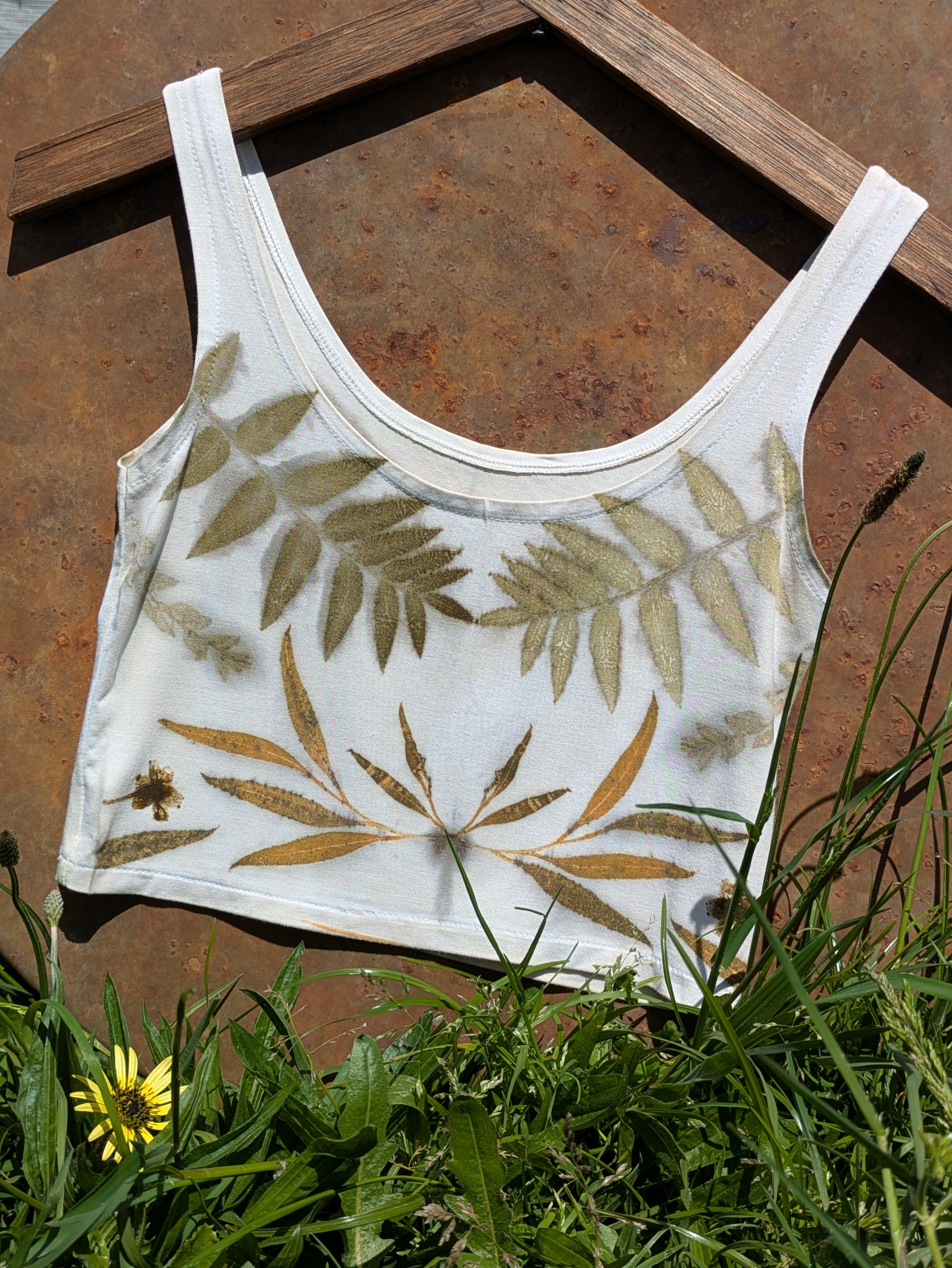 Bamboo Crop Top ~ Pearl