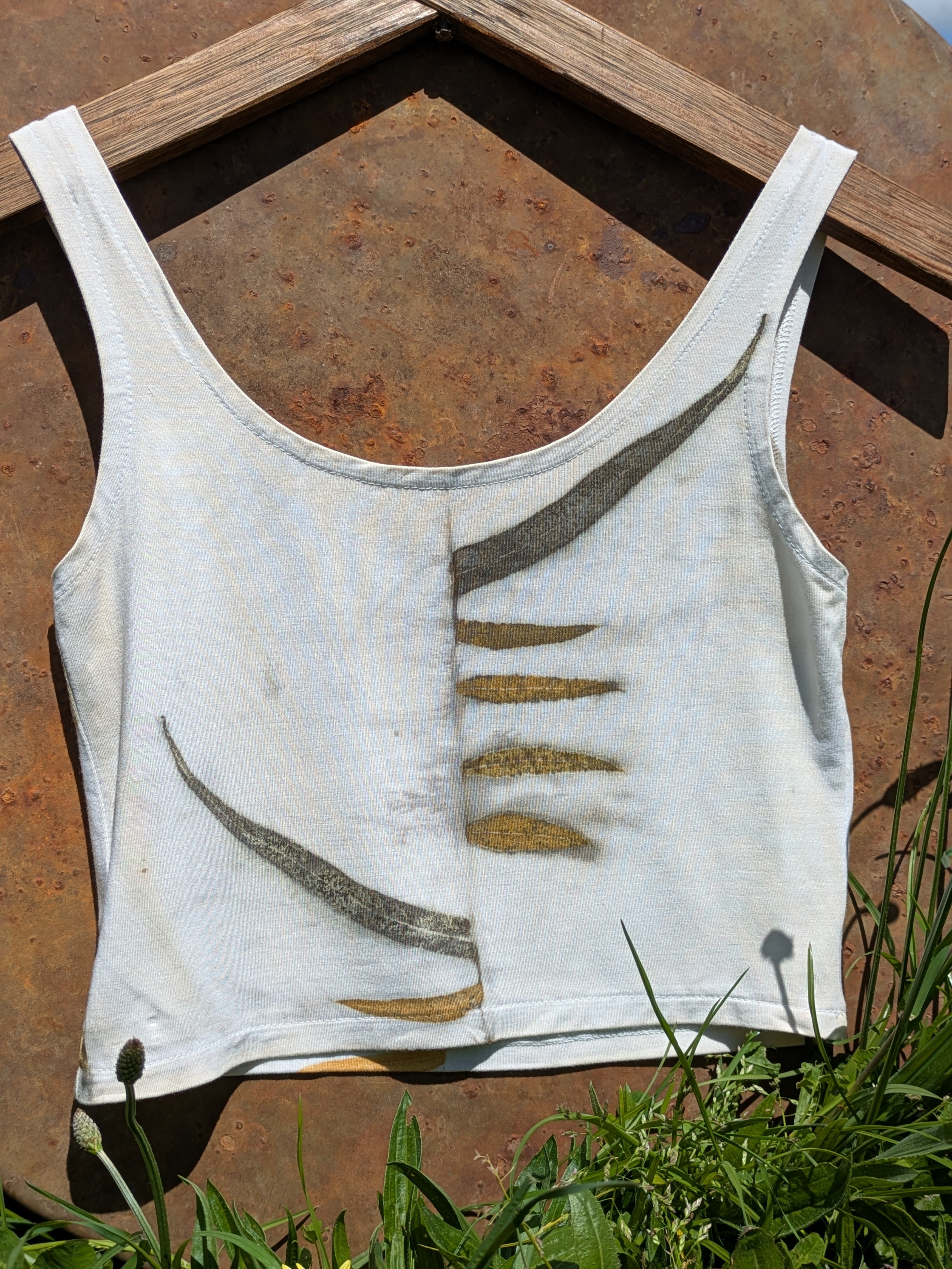 Bamboo Crop Top ~ Pearl