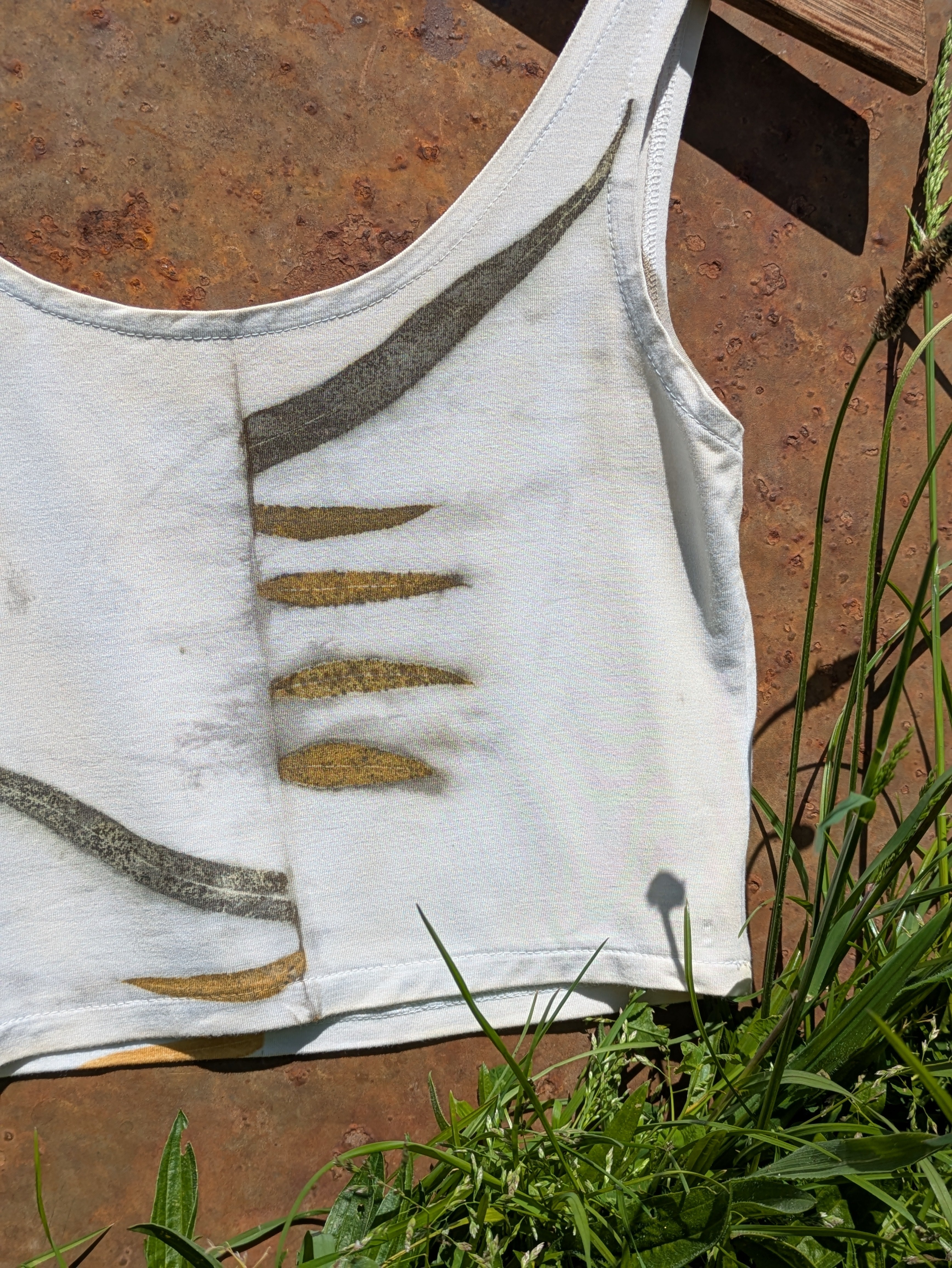 Bamboo Crop Top ~ Pearl