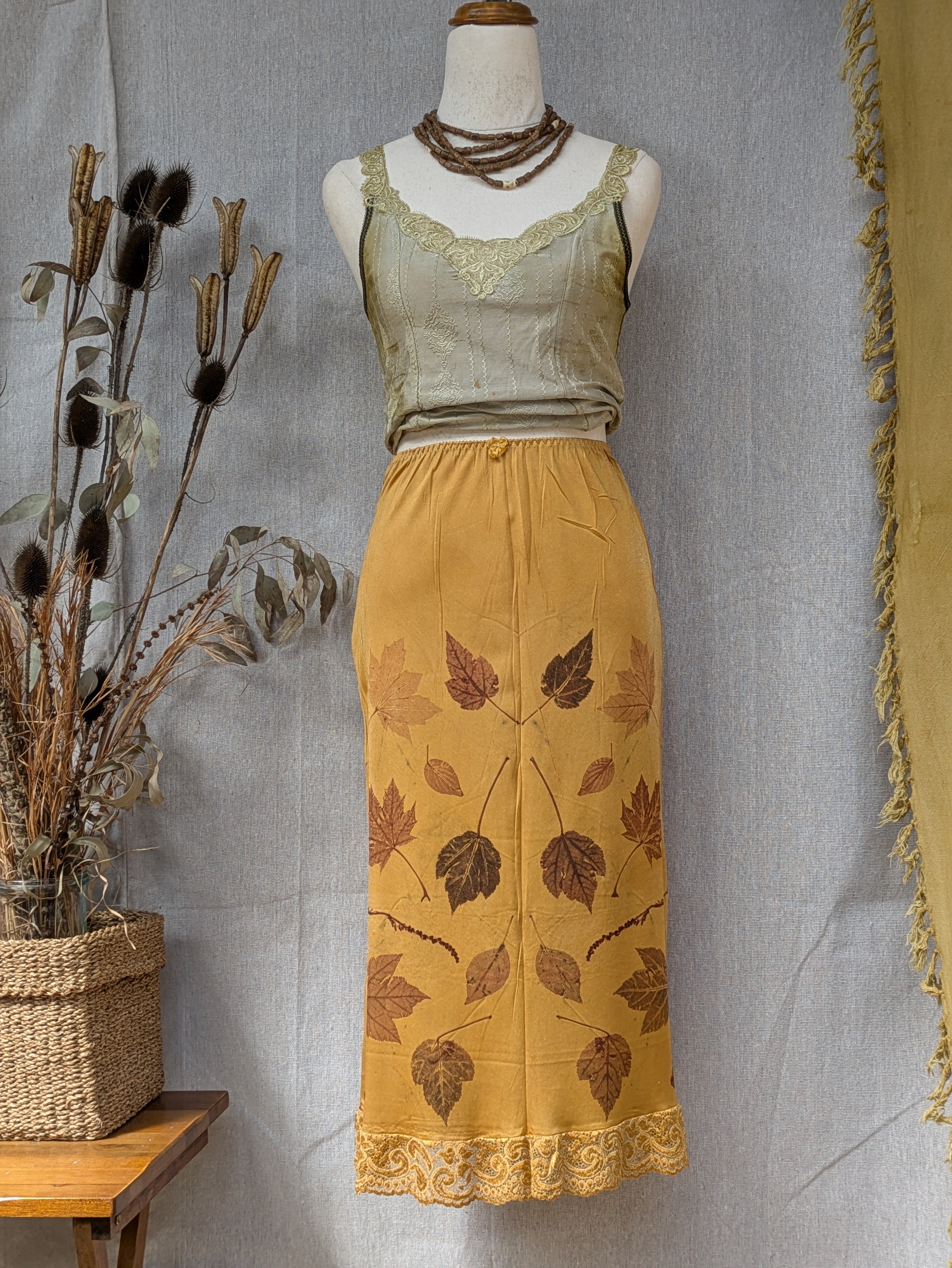 Vintage Lace Petticoat Skirt ~ Saffron Autumn