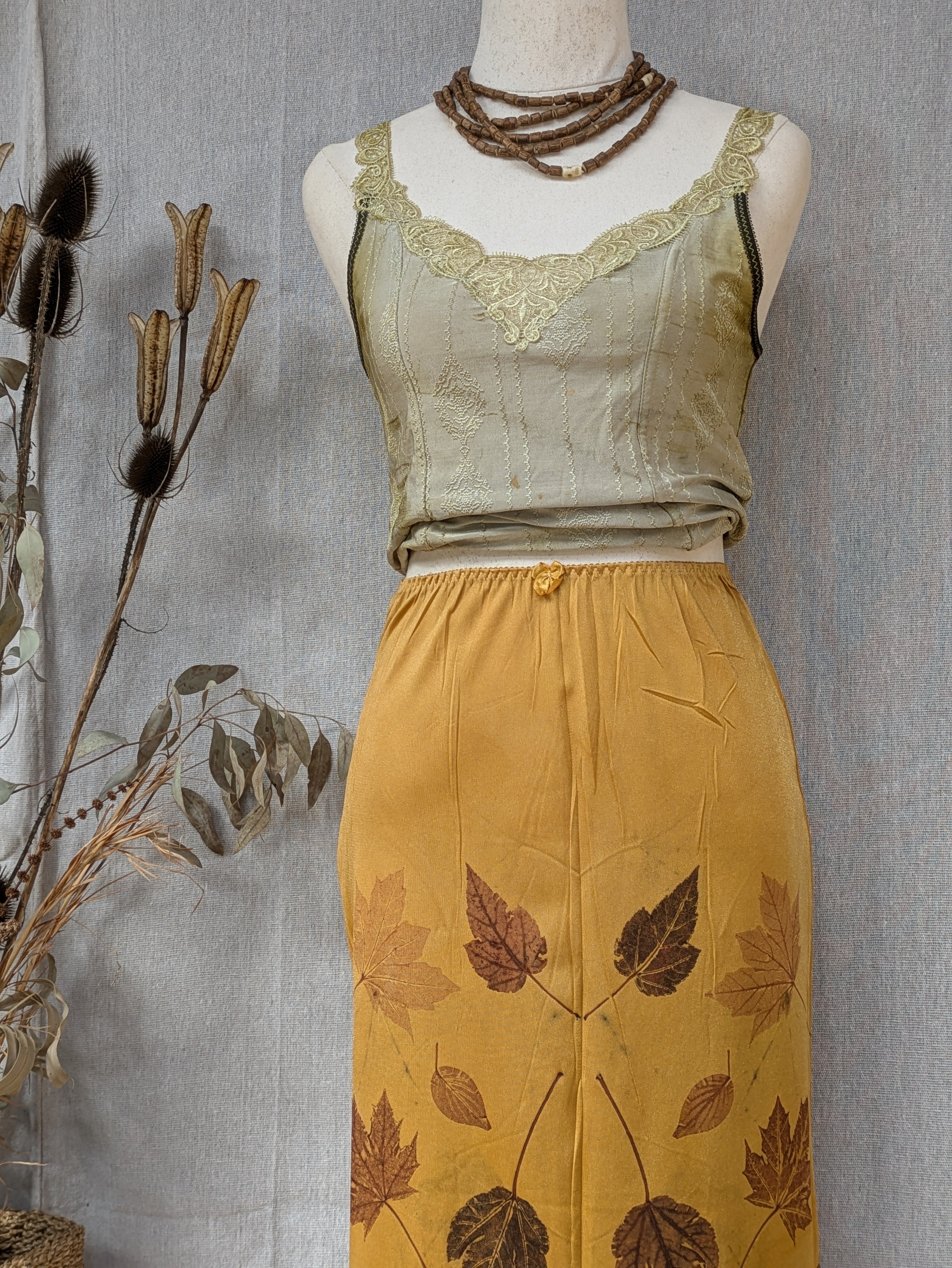 Vintage Lace Petticoat Skirt ~ Saffron Autumn