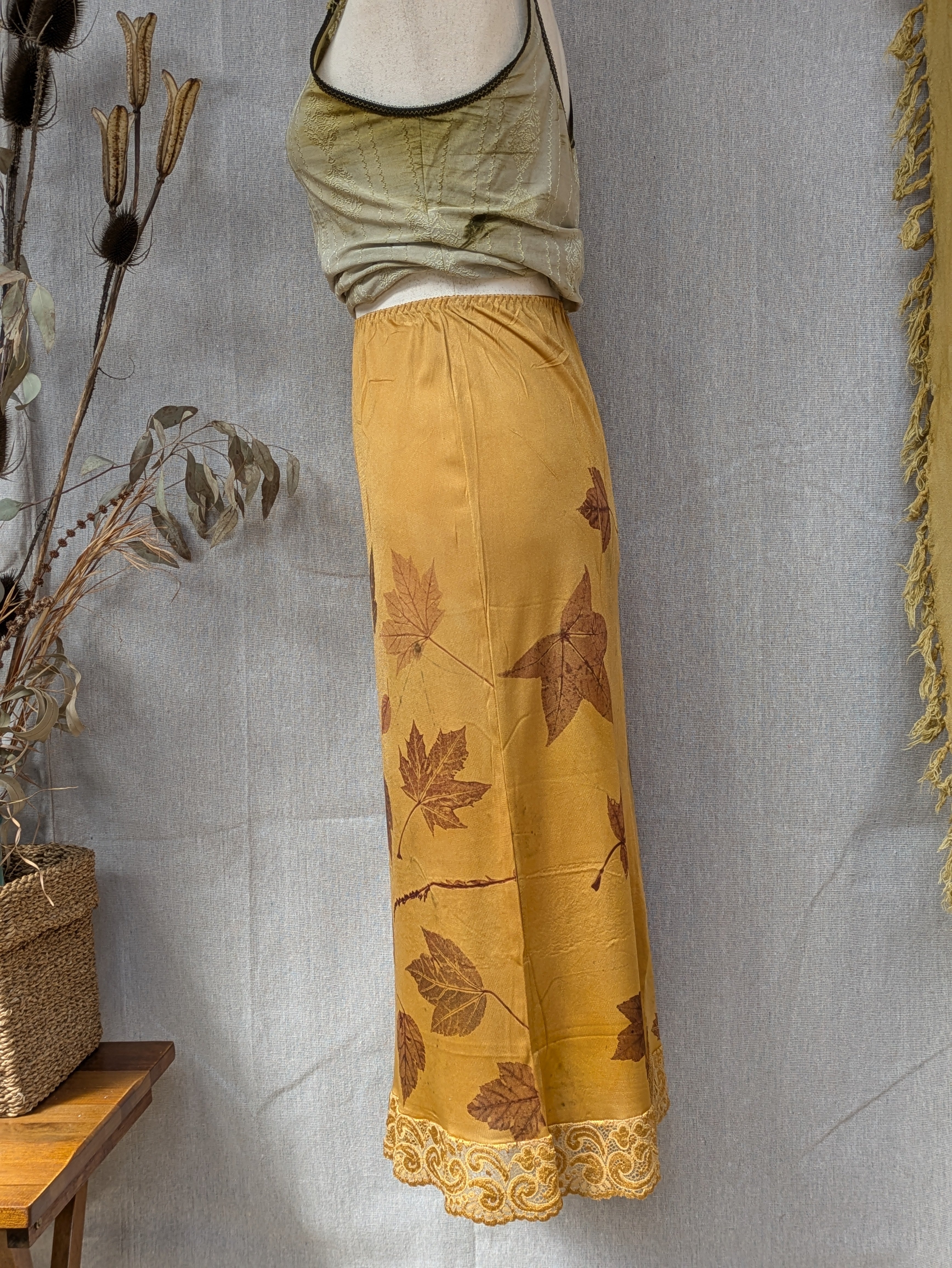 Vintage Lace Petticoat Skirt ~ Saffron Autumn