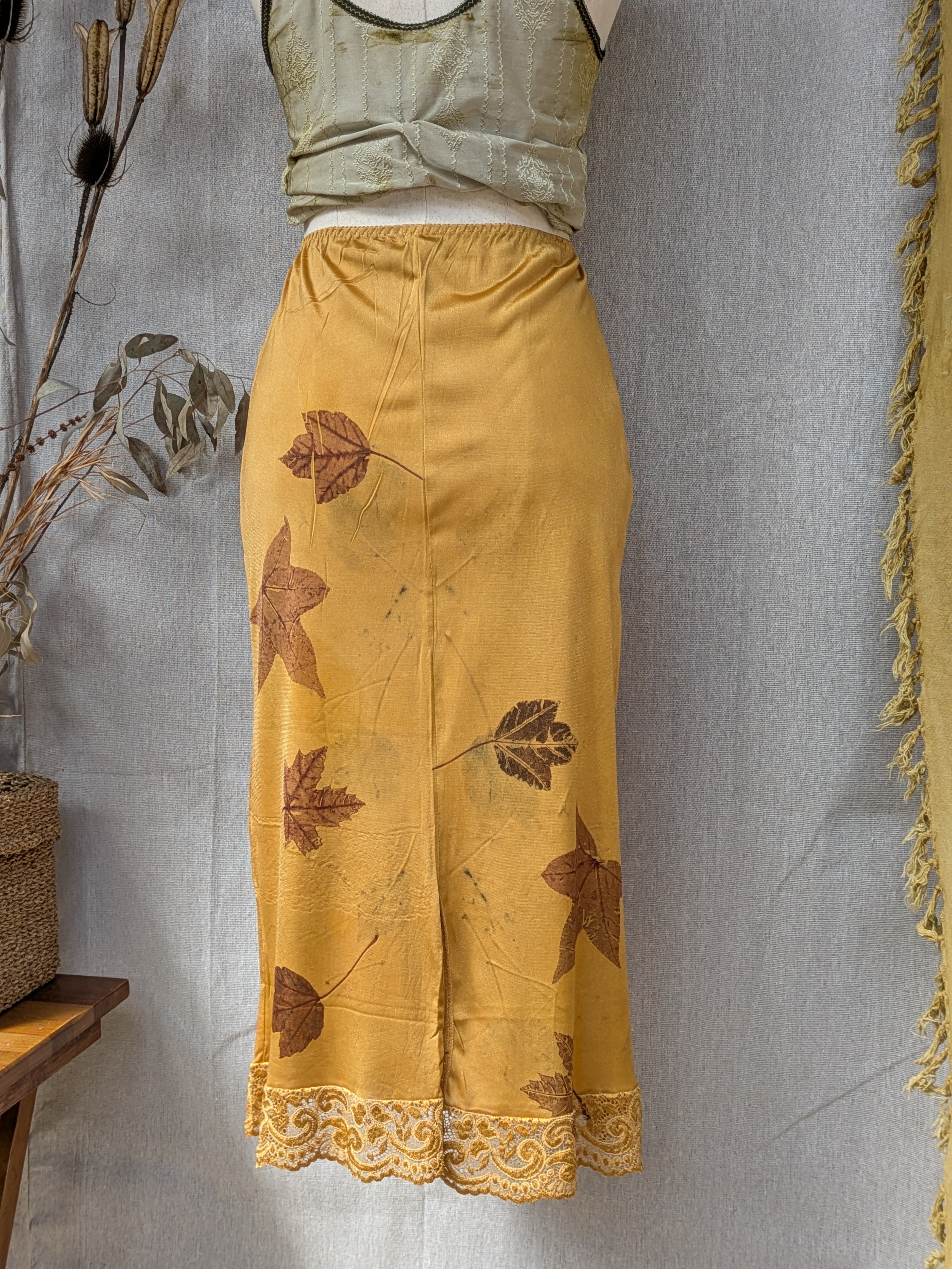 Vintage Lace Petticoat Skirt ~ Saffron Autumn