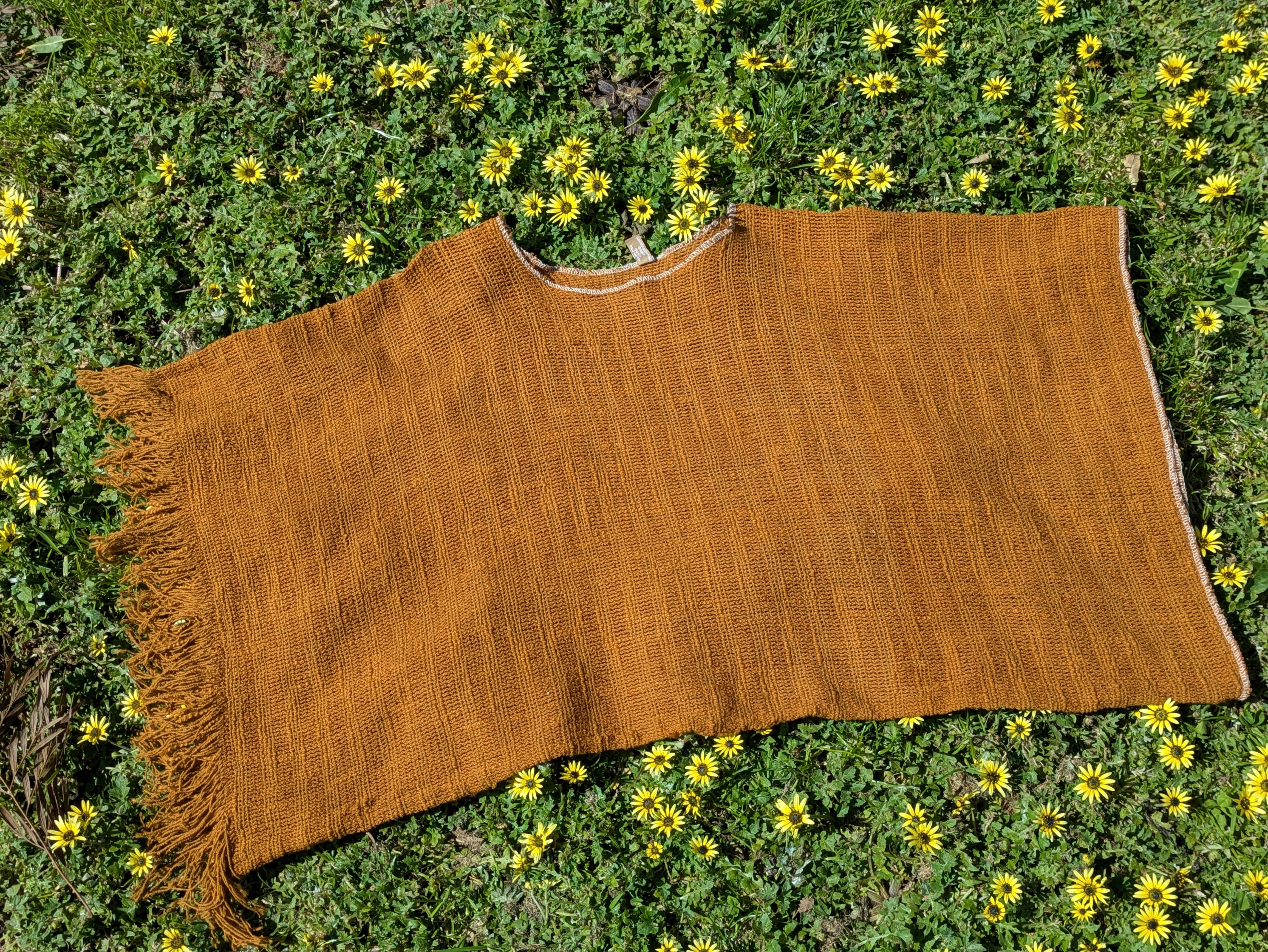 Hemp Knit Shrug ~ Ochre