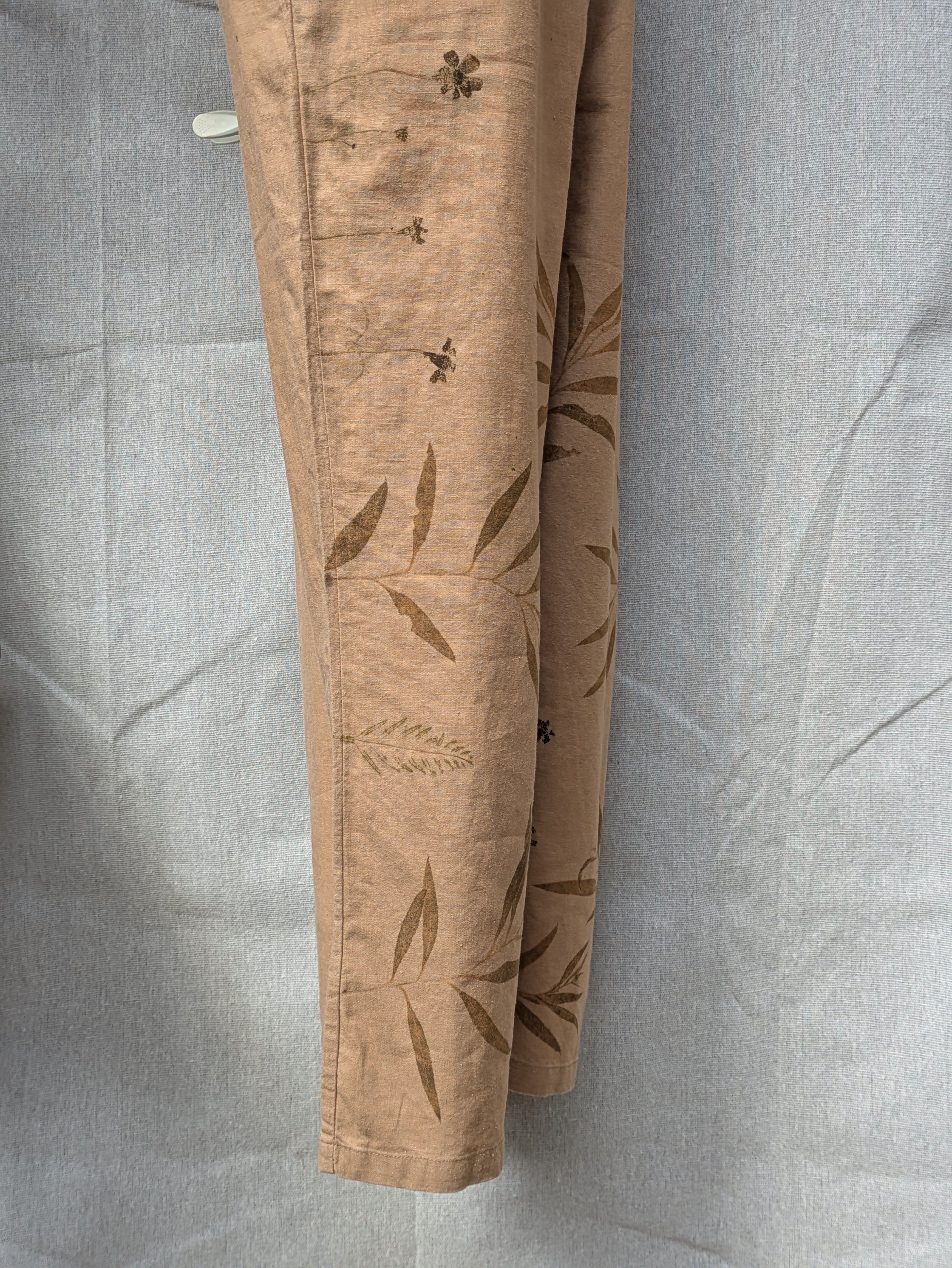 Linen Peach Frilled Jumpsuit ~ S