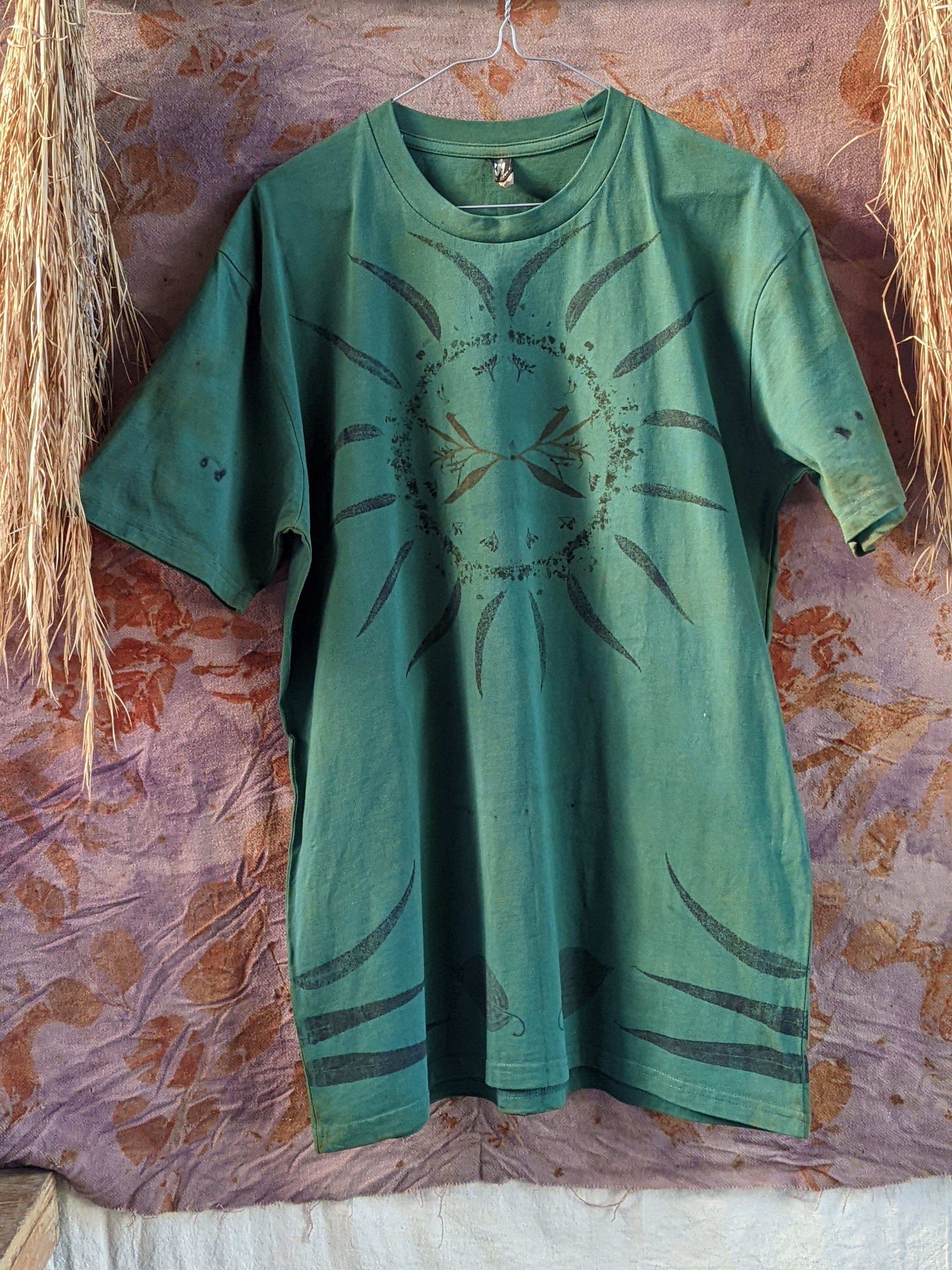 Mens Cotton Eco Printed Tee ~ L ~#5