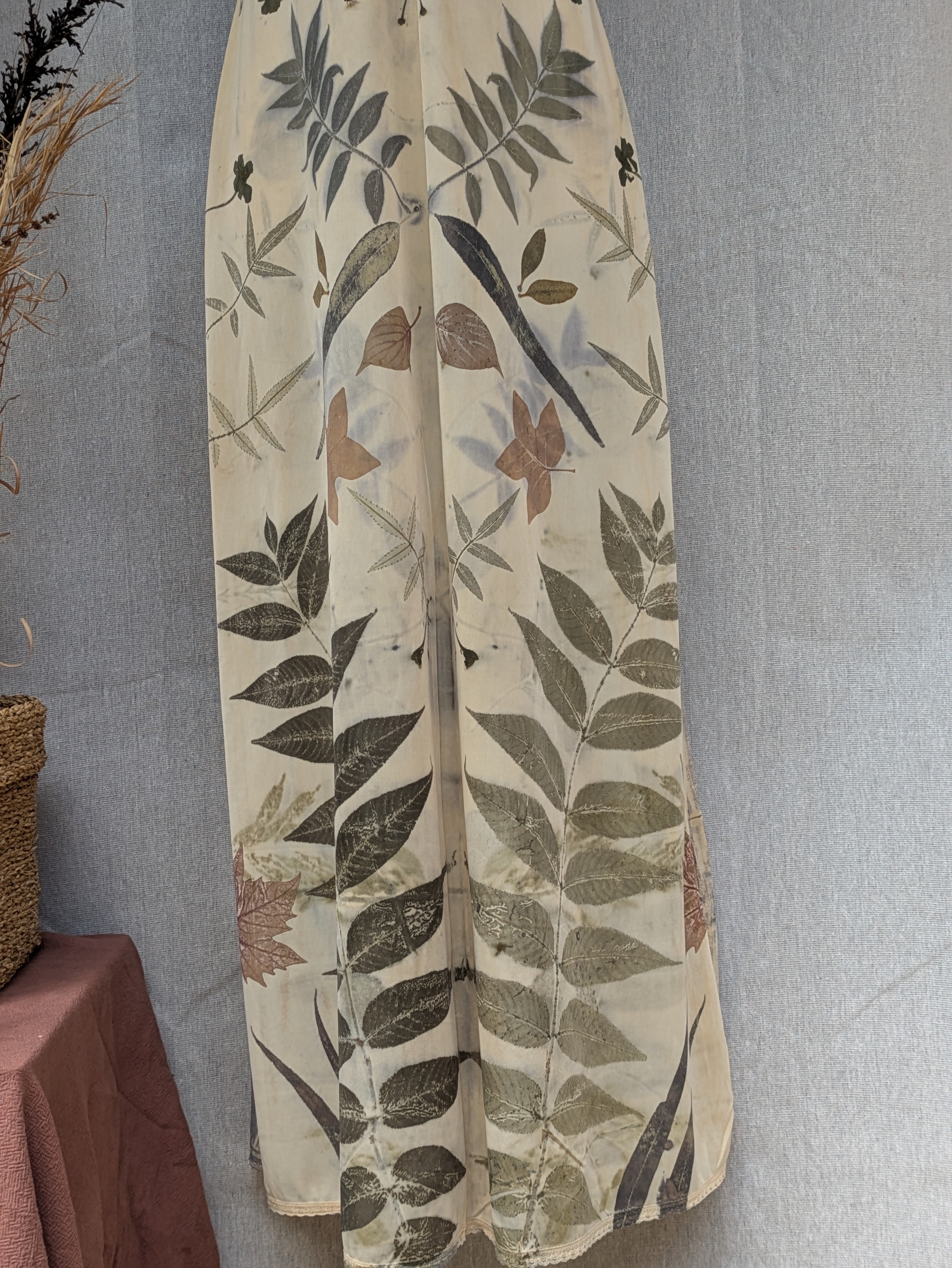 Vintage Lace Petticoat Dress ~ Maxi ~ Walnut