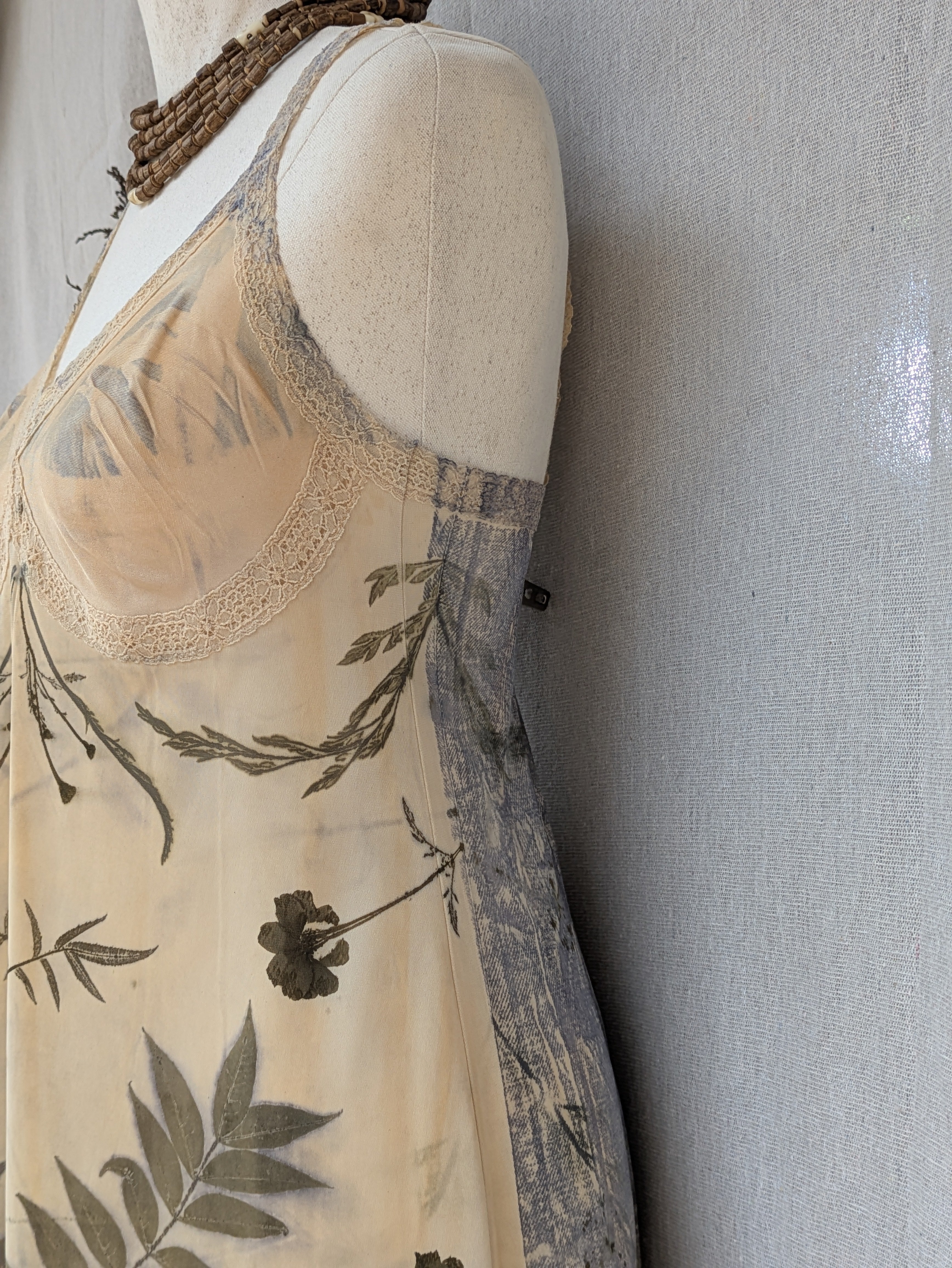 Vintage Lace Petticoat Dress ~ Maxi ~ Walnut